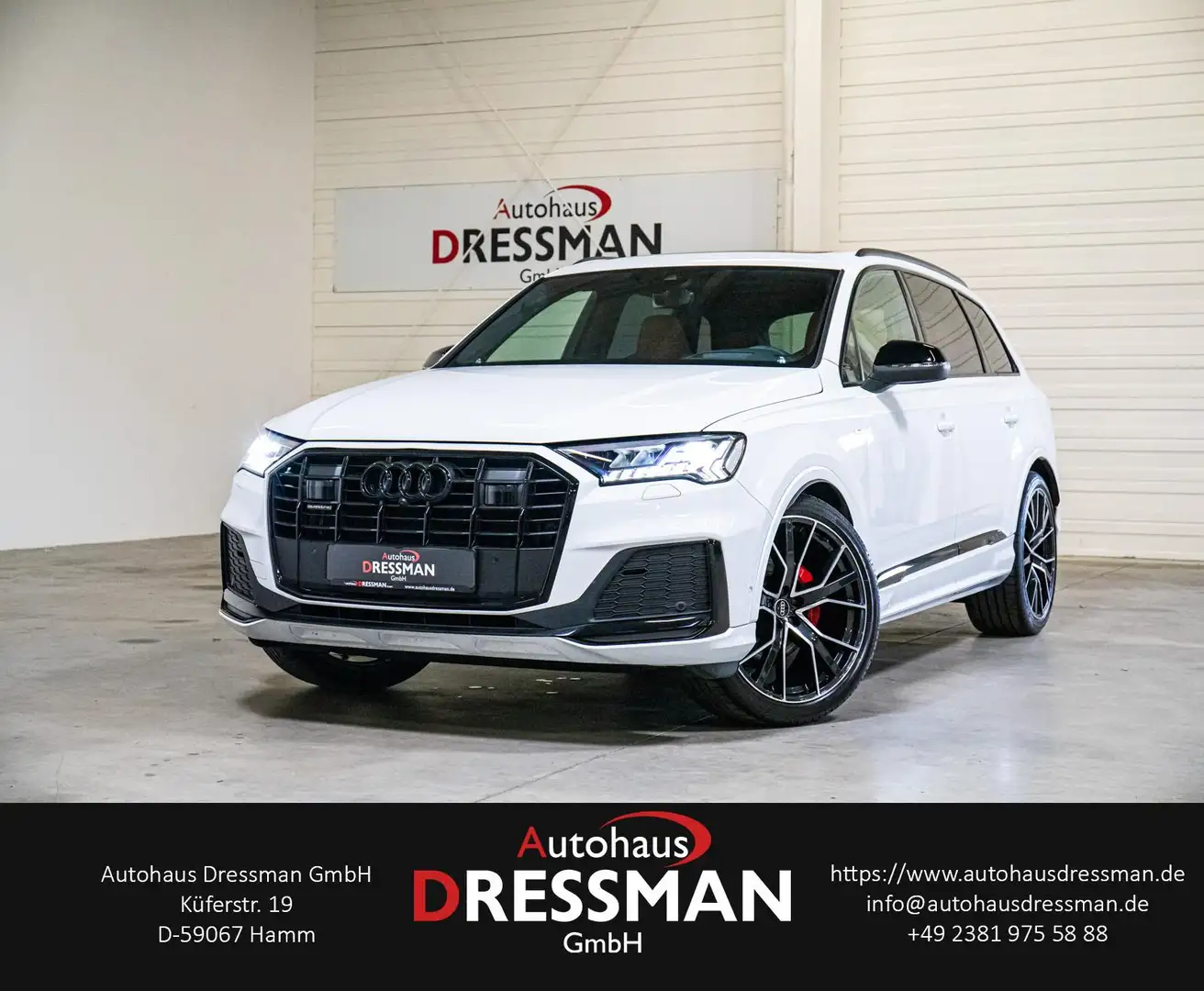 Audi Q7 50 TDI Q. S LINE MATRIX PANO B&O ADVANCED HuD Blanc - 1