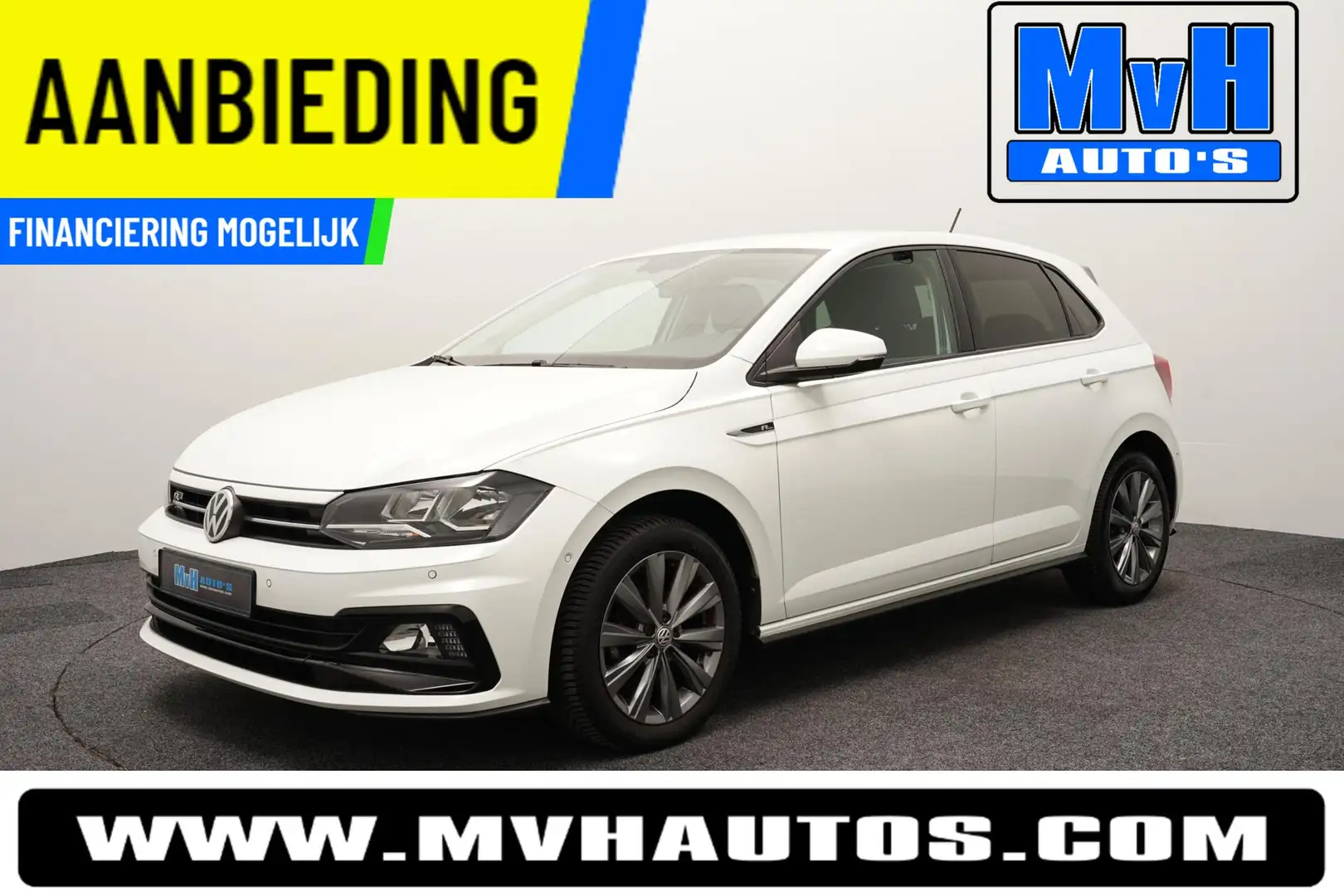 Volkswagen Polo 1.0 TSI R-Line|DSG|ACC|CLIMA|CARPLAY|ORG.NL Wit - 1