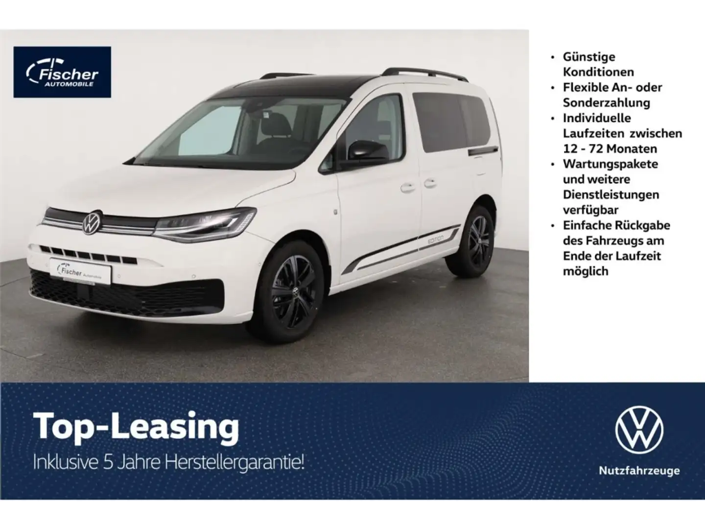 Volkswagen Caddy Life 2.0 TDI Edition LED/NAV/AHK/RV/DC Weiß - 1