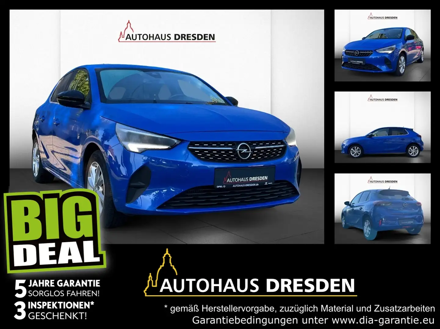 Opel Corsa F 1.2 Turbo Elegance LED+SHZ+Kam.+PDC Blau - 1