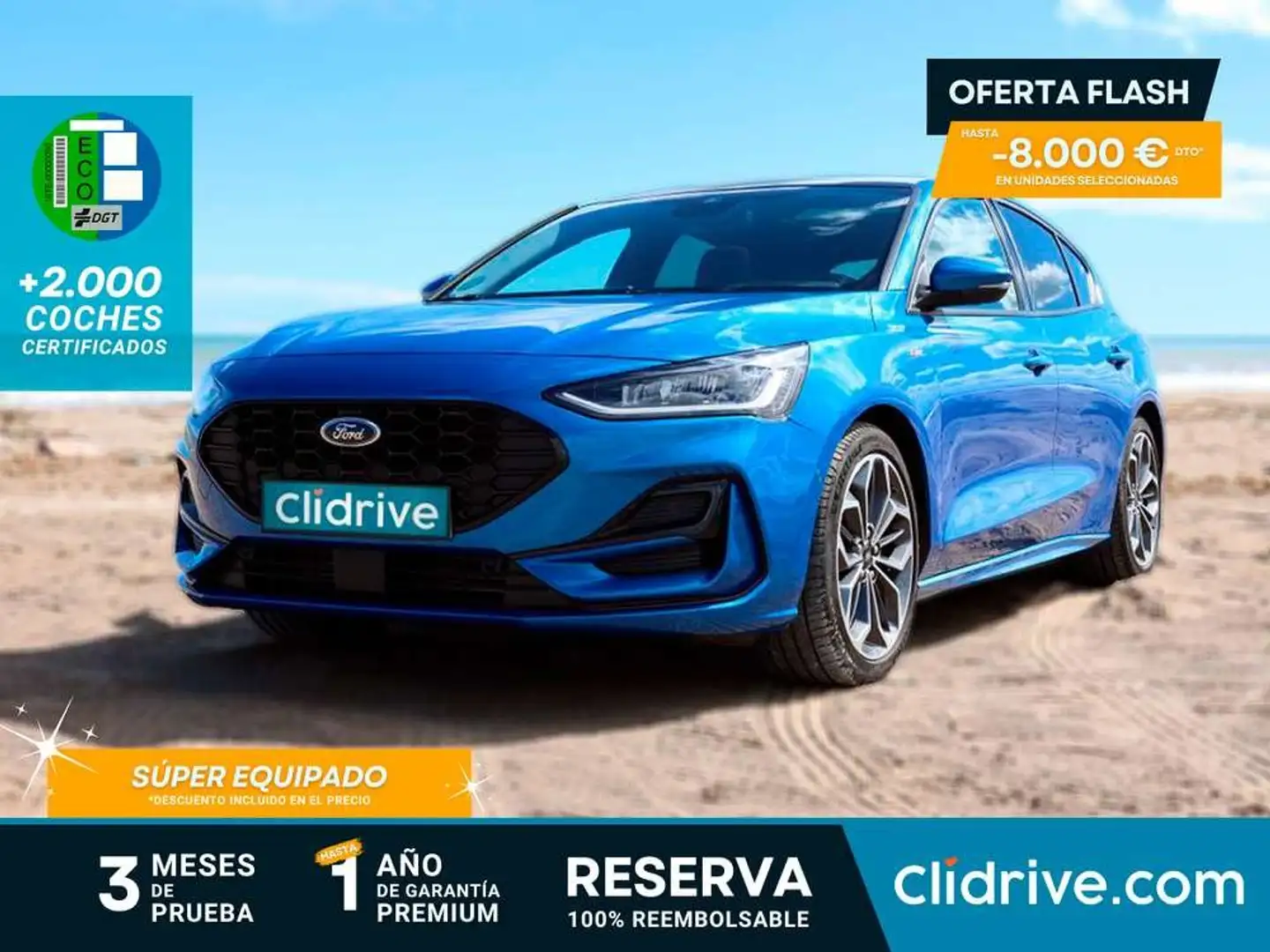 Ford Focus 1.0 Ecoboost MHEV 114kW ST-Line Auto Bleu - 1