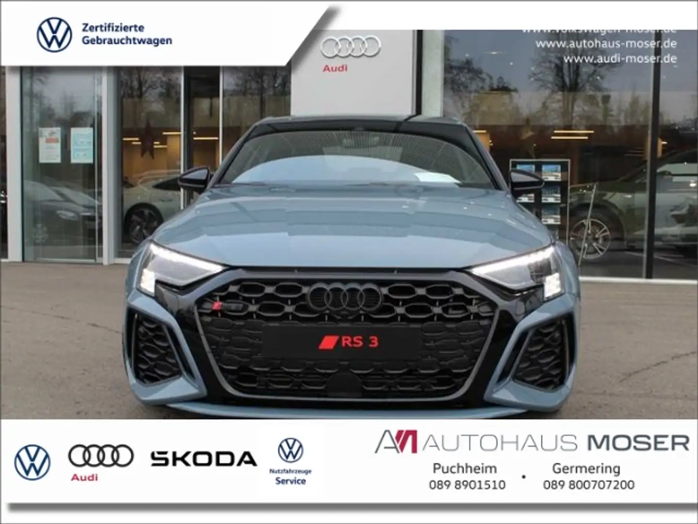 Audi RS3 Limousine qu.S-tr. Mtrx*Pano*SpAGA*B&O*1.HD!!! Grau - 1