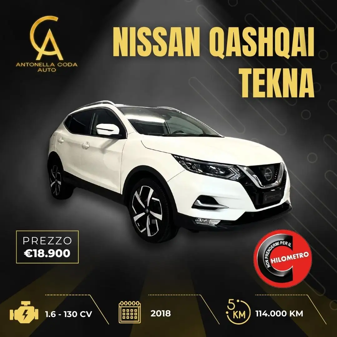 Nissan Qashqai 1.6 dci Tekna 2wd 130cv Blanco - 1