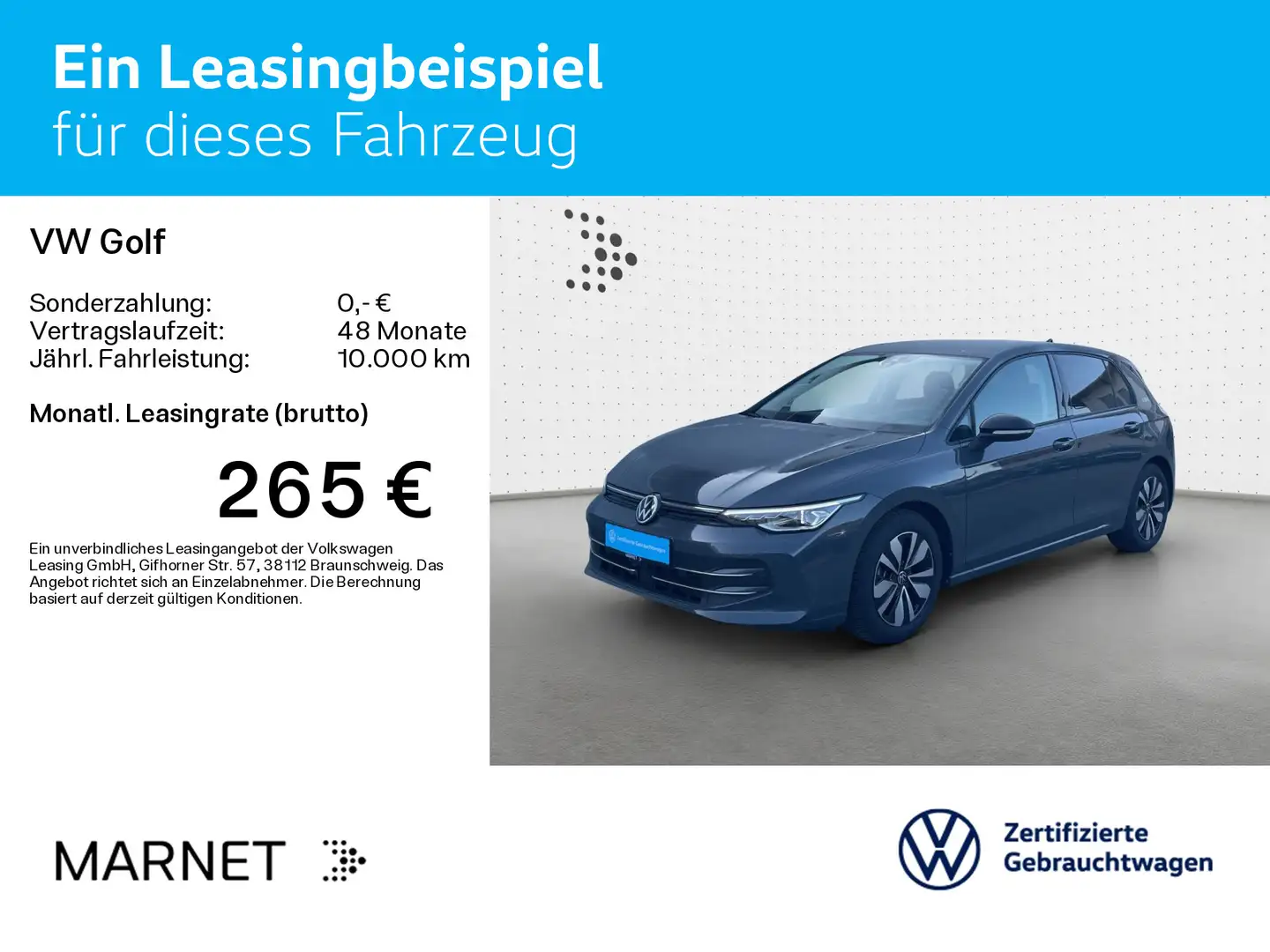 Volkswagen Golf VIII 1.5 eTSI DSG GOAL*LED*AHK*KAMERA*NAVI* Grau - 2