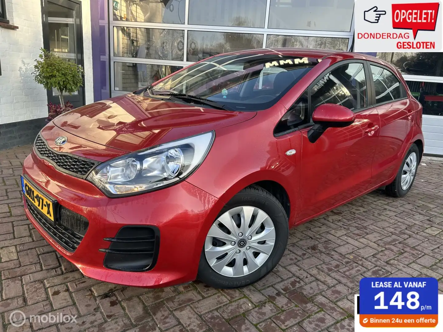 Kia Rio 1.2 CVVT ComfortLine * AIRCO * TREKHAAK * 5 DRS Rood - 1