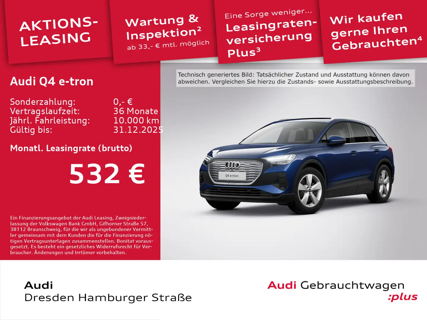 Audi Q4 e-tron 45 quattro Matrix Pano Wärmepumpe AHZV Blau - 1