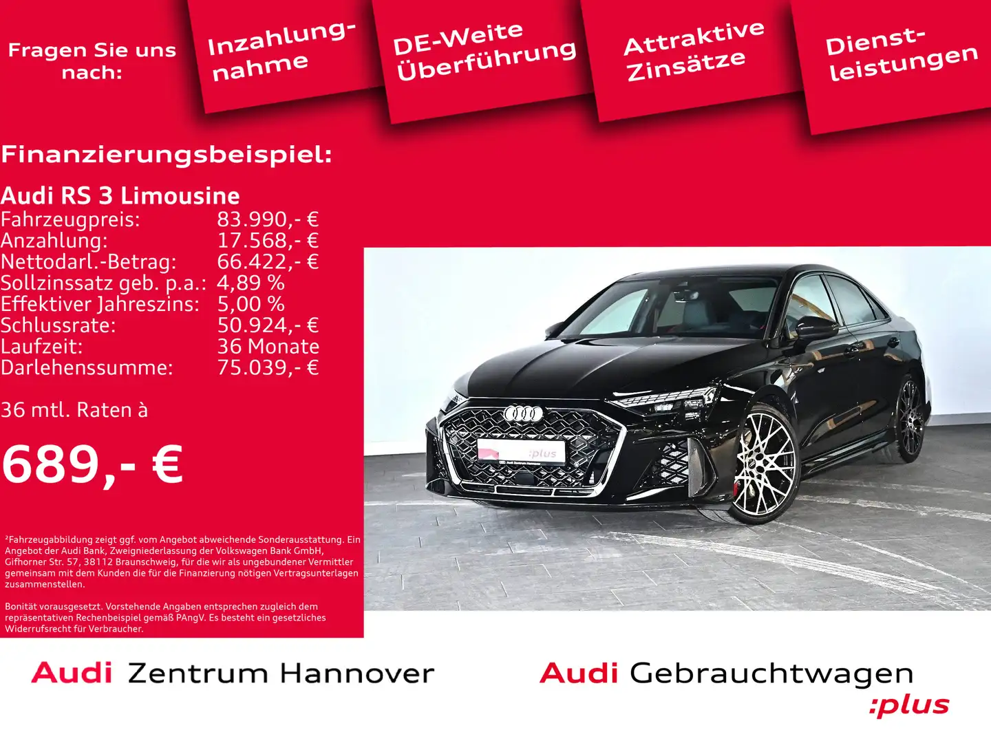 Audi RS3 S tronic Schwarz - 2