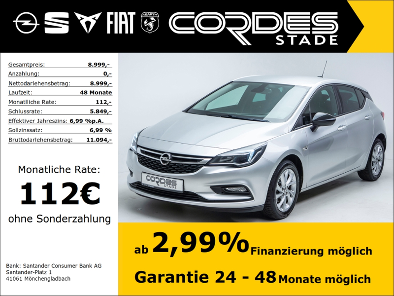 Opel Astra Stop K 1.0 Turbo Allwetter PDC Carplay (260)