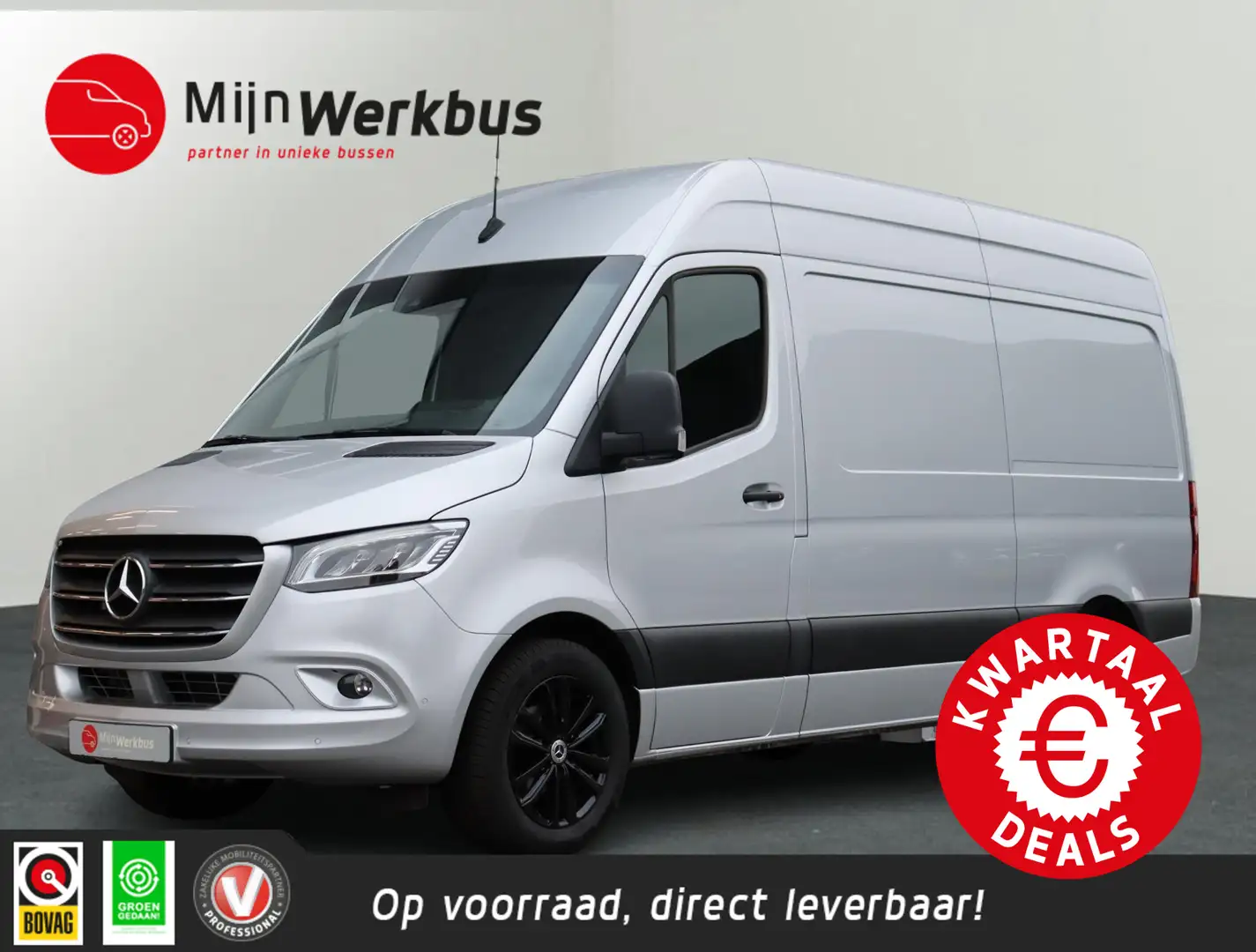Mercedes-Benz Sprinter 319 3.0 CDI L2H2 V6 Automaat Standkachel | 3.5t tr Argent - 1