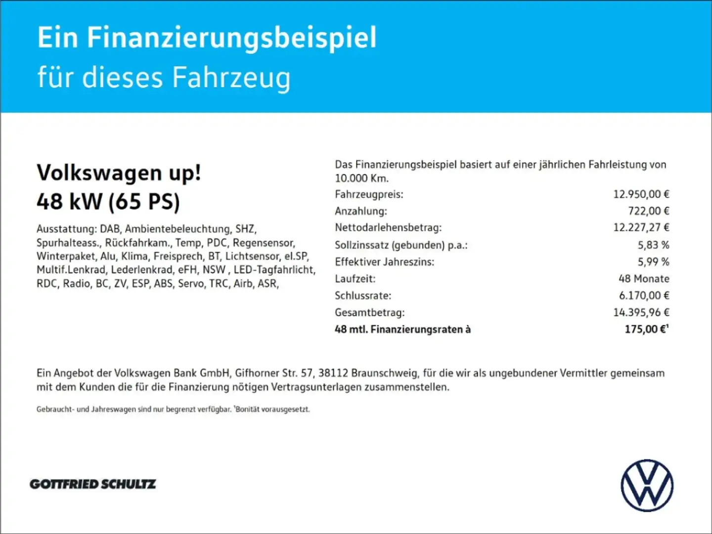 Volkswagen up! ACTIVE SITZHEIZUNG EINPARKHILFE RADIO Weiß - 2