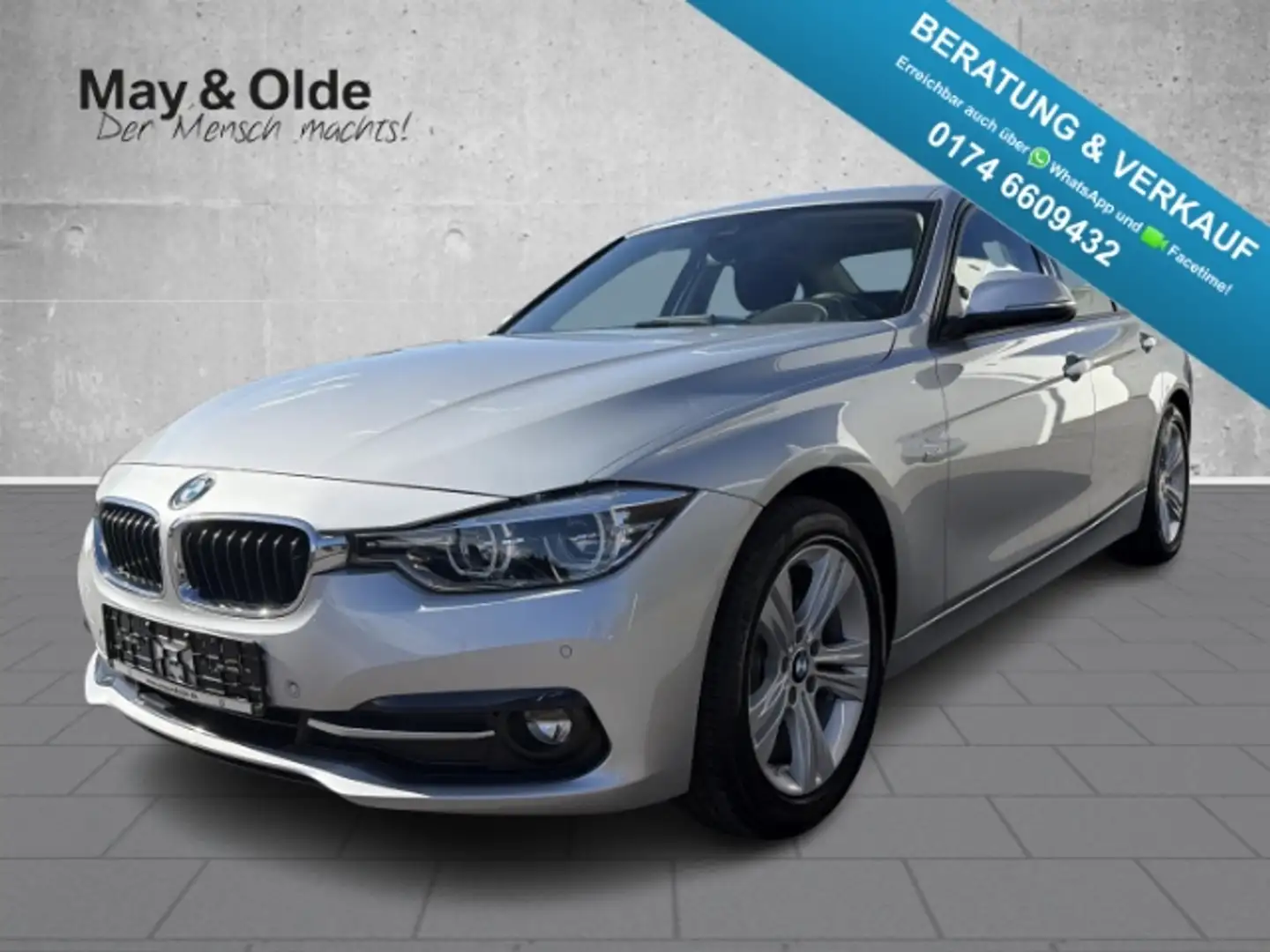 BMW 320 d Lim. Aut. Sport Line LED Navi HuD Sitzhzg Zilver - 1