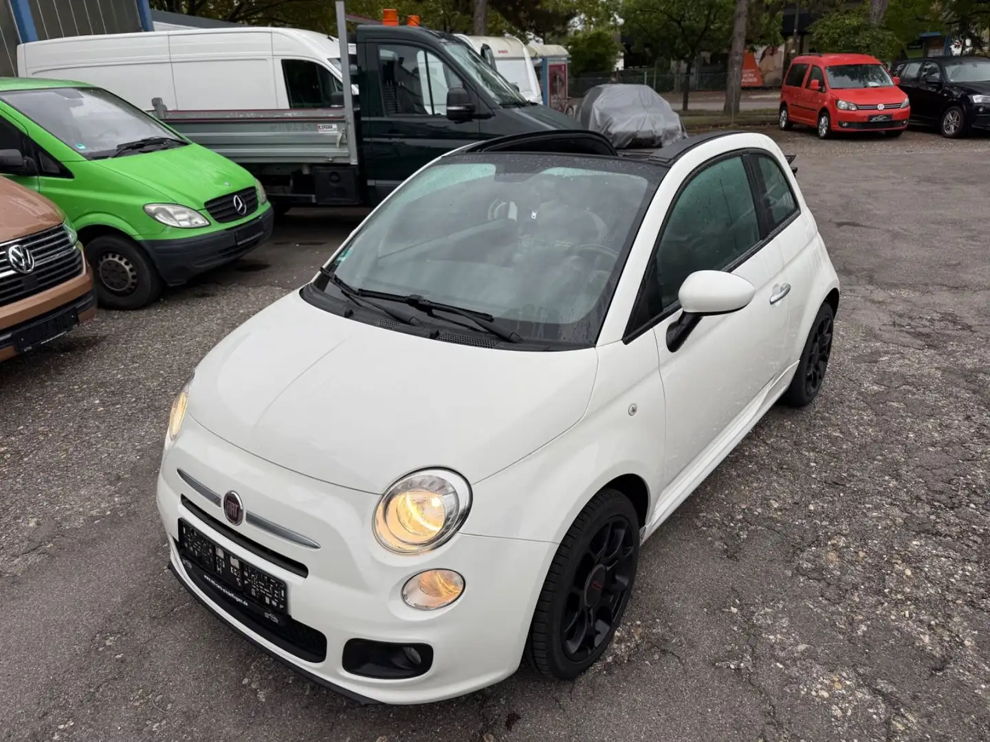 Fiat 500 S Cabrio*PDC*NAVI*EURO6* Weiß - 1