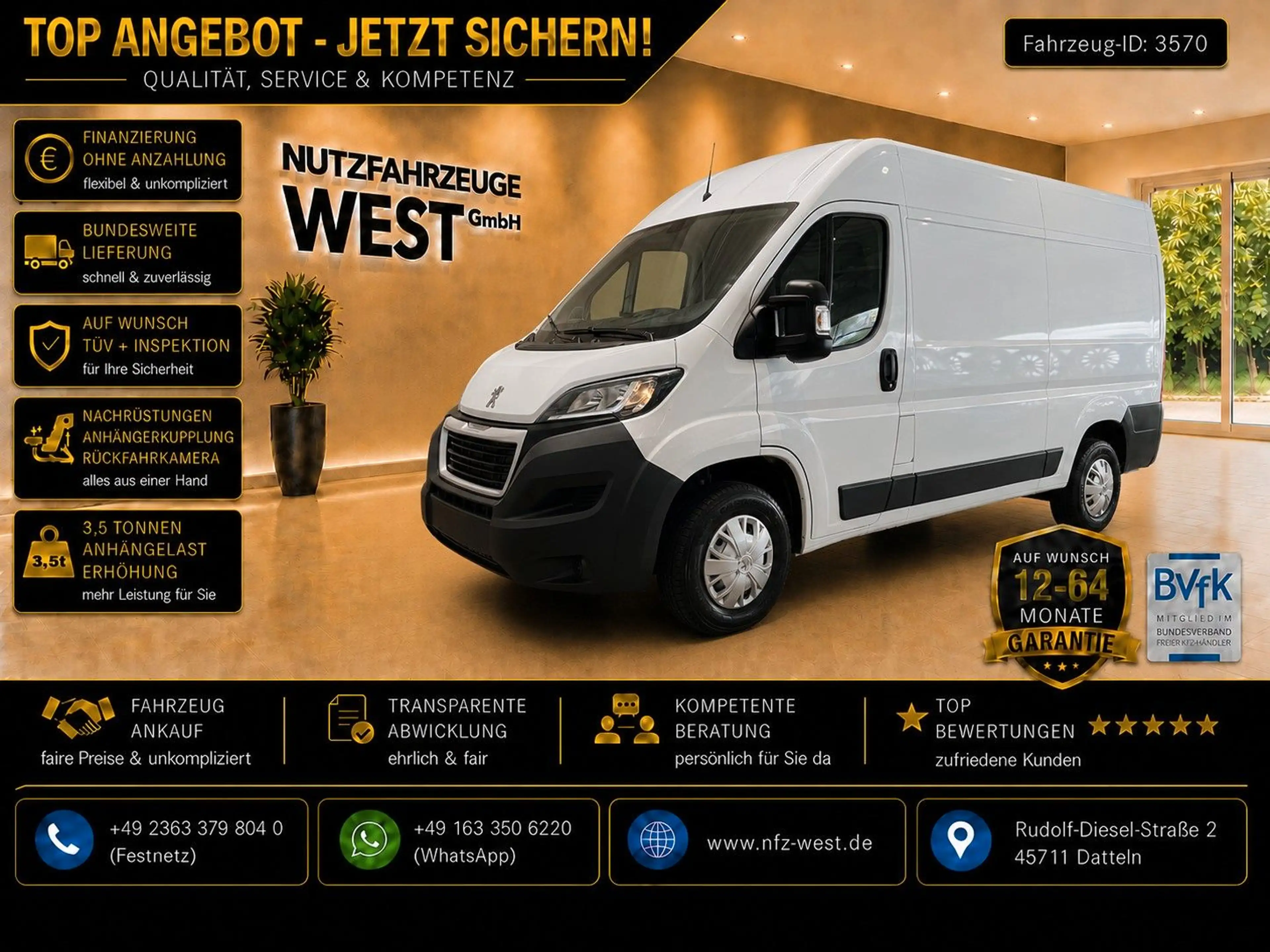 Peugeot Boxer HDI L2-H2*Hoch+Lang*Garantie*1.Hand*