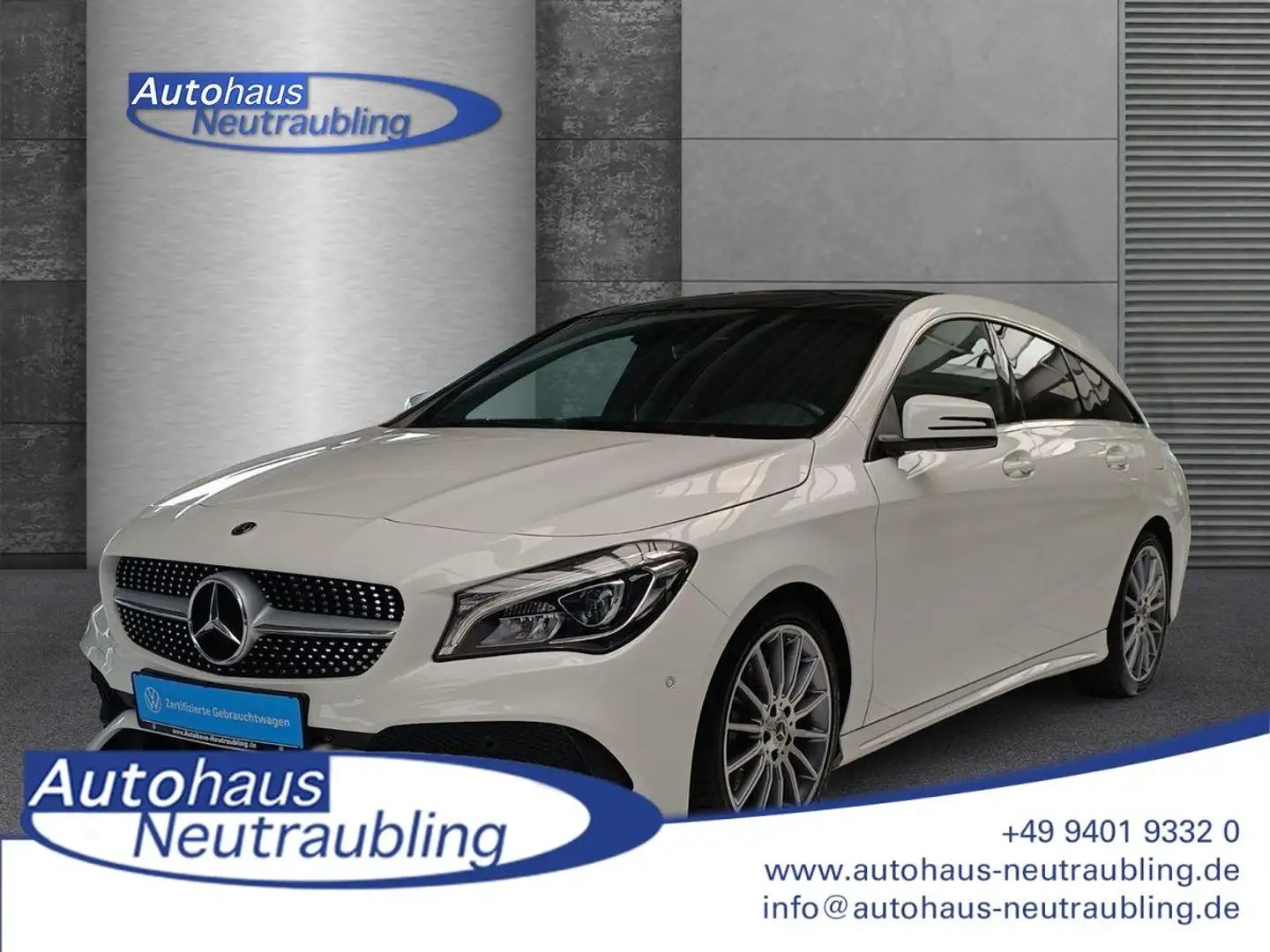 Mercedes-Benz CLA 220 SB "AMG LINE" 184 PS DSG+AHK+STHZ+4Matic+R Weiß - 1