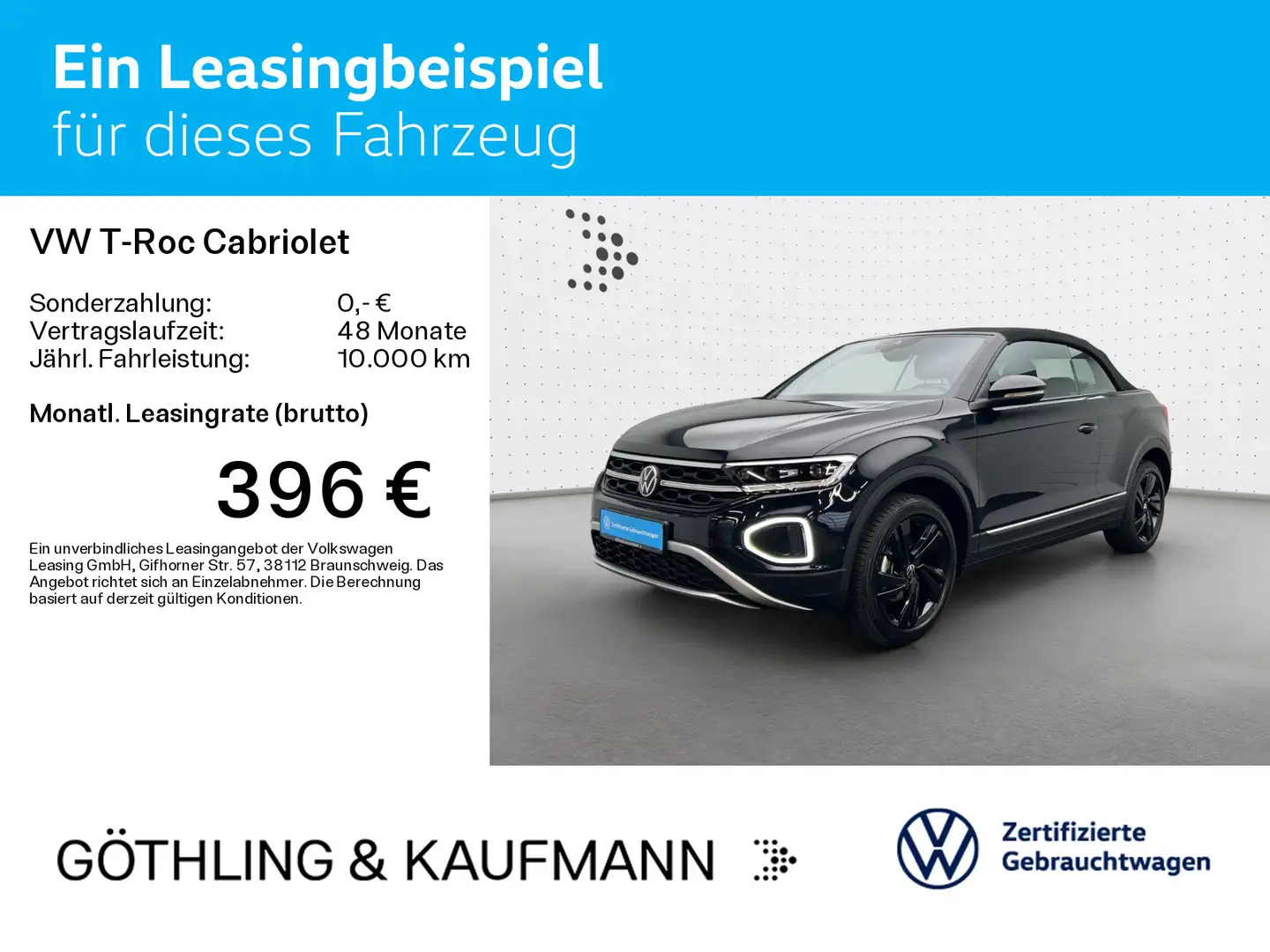 Volkswagen T-Roc Style 1.5 TSI DSG*NAVI*AHK*KAM*S Schwarz - 2