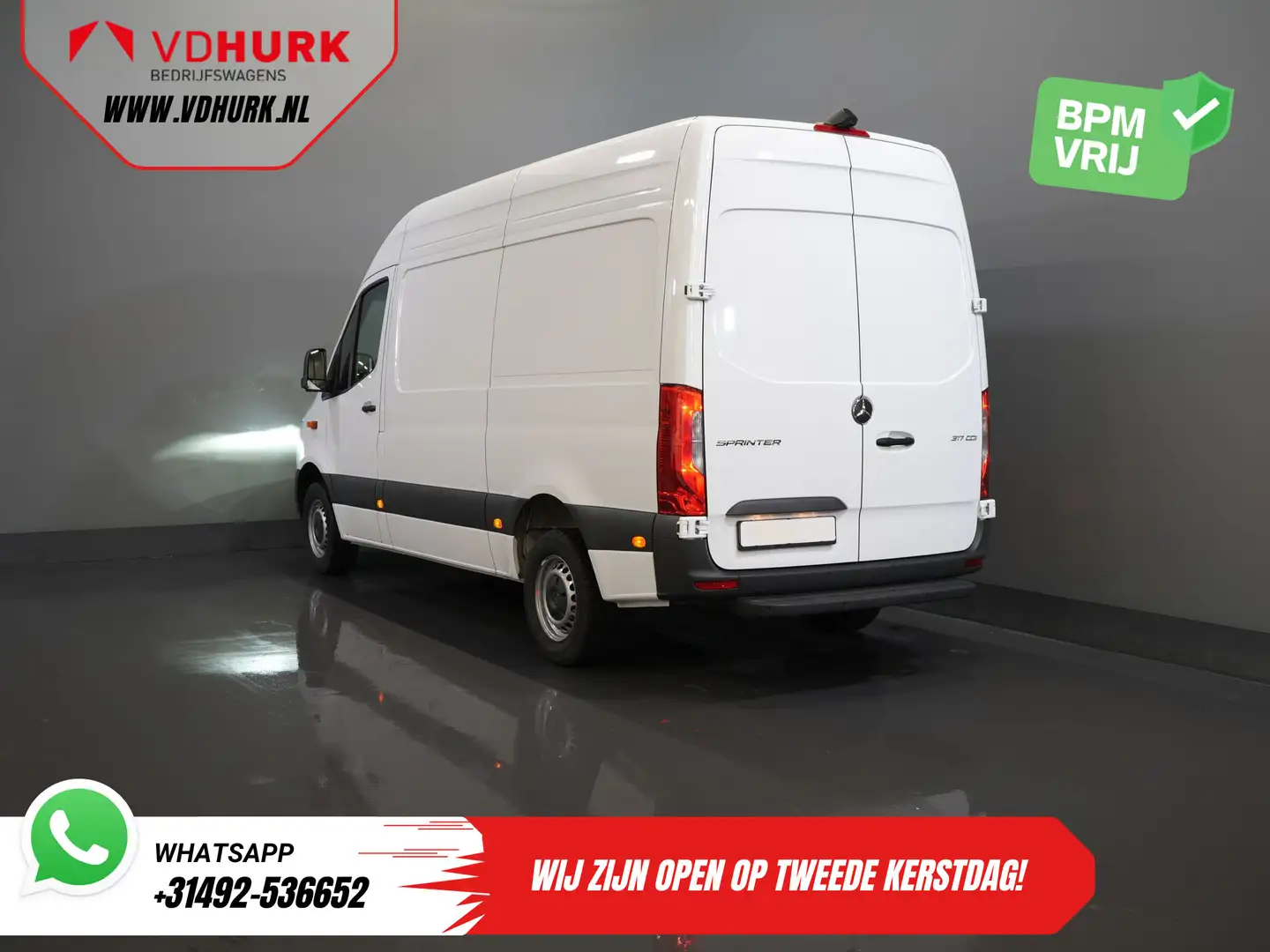 Mercedes-Benz Sprinter 317 Aut. L2H2 BPM VRIJ! LED/ 270 Gr.Deuren/ Gev.St Blanc - 2