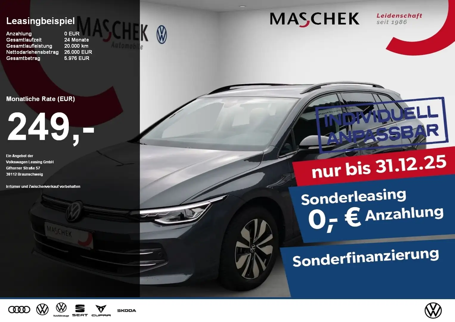 Volkswagen Golf Variant Goal 1.5 TSI AHK Navi PDC Sitzh. GTA Grigio - 1