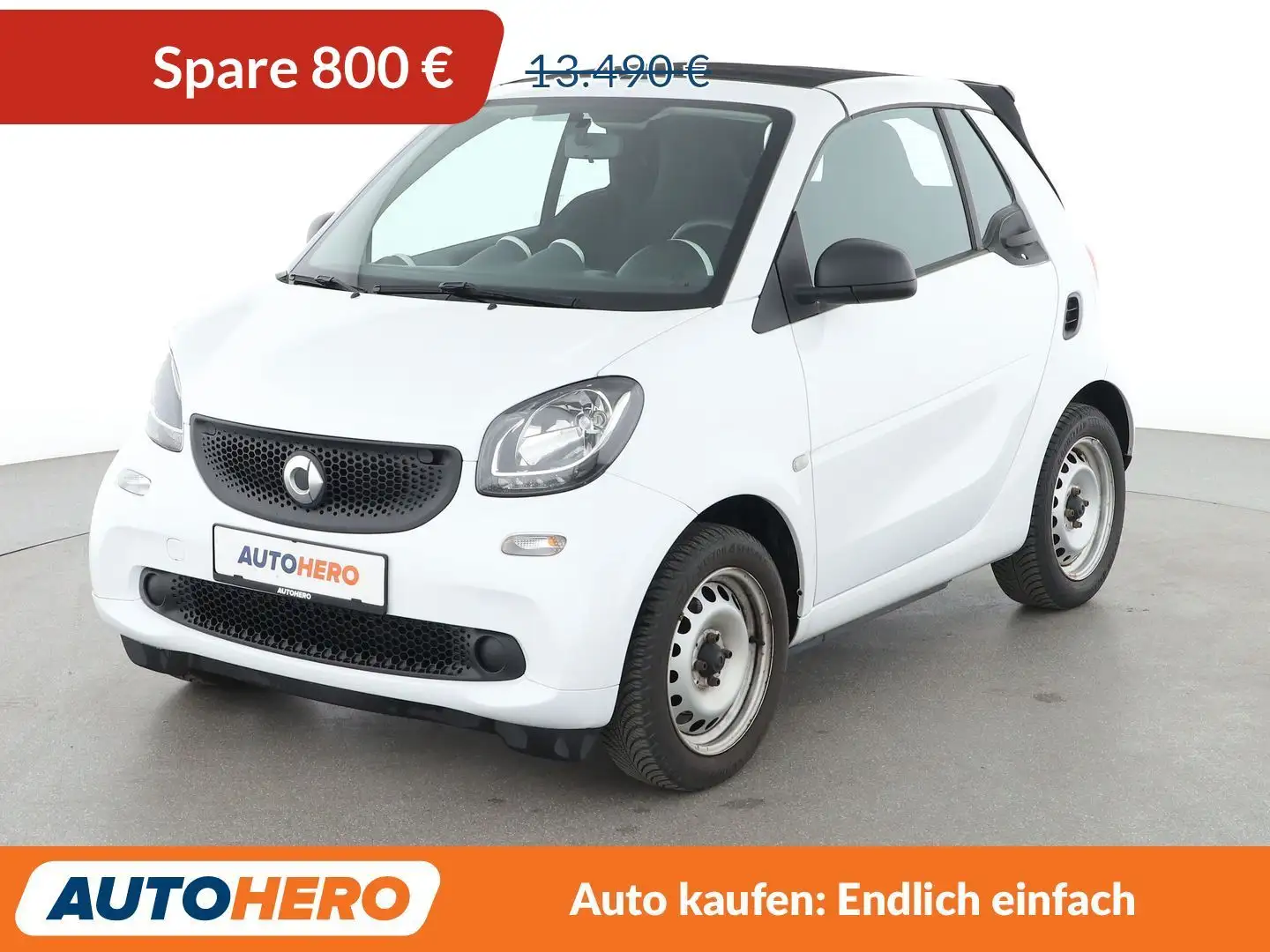 smart forTwo 1.0 Standard Aut.*CABRIO*SITZHEIZUNG*TEMPO* Weiß - 1