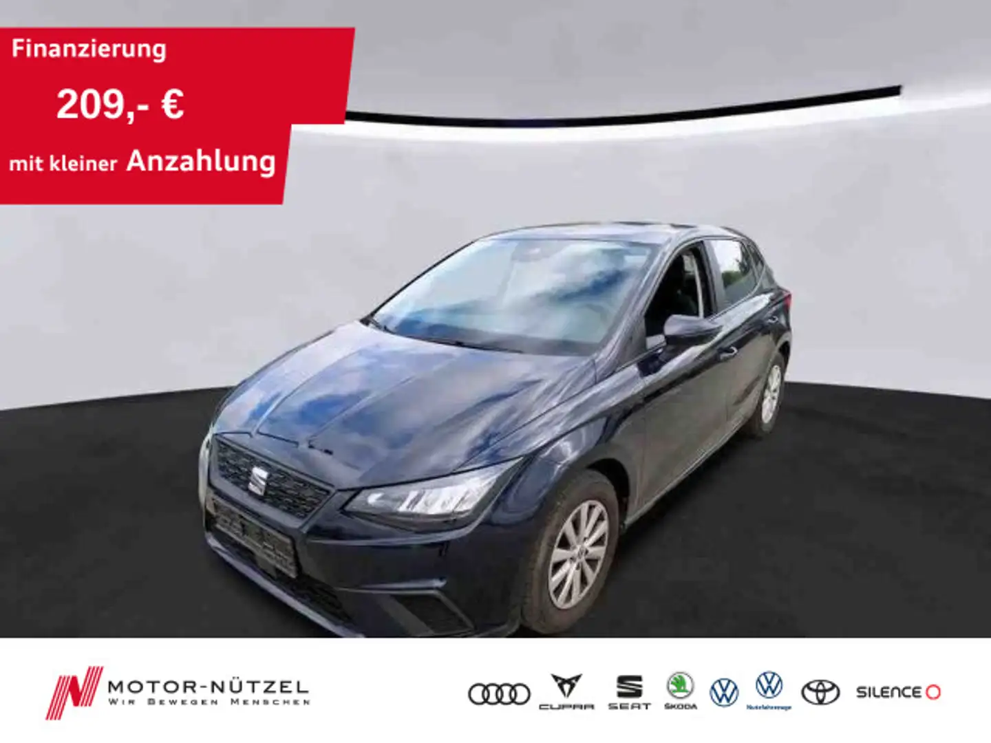 SEAT Ibiza 1.0 TSI STYLE LED+APP+SHZ+GRA+PDC+DAB+15" Blauw - 1