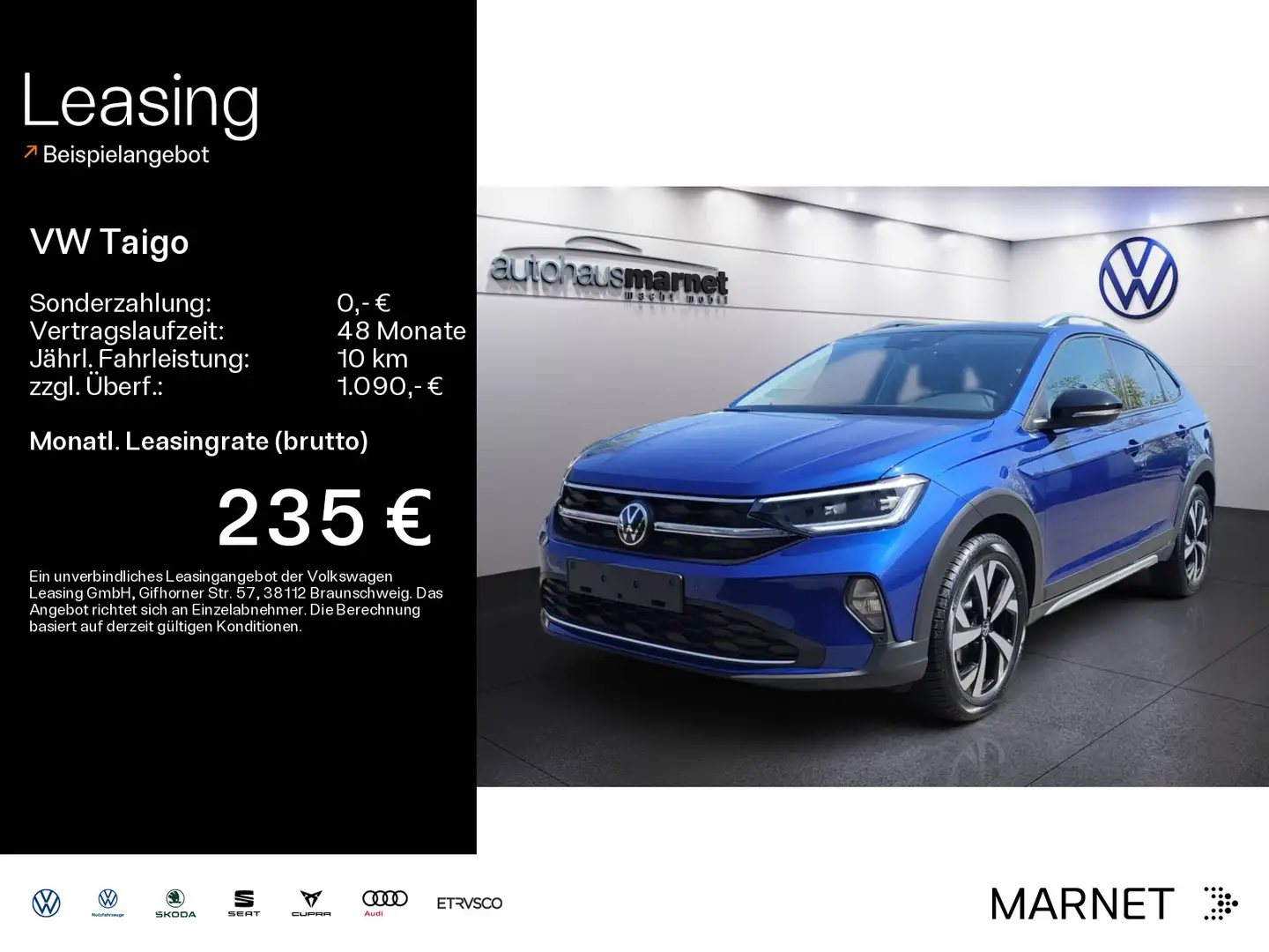 Volkswagen Taigo 1.0 TSI DSG Style APP*NAV*KAMERA*IQ DRIVE Blau - 1