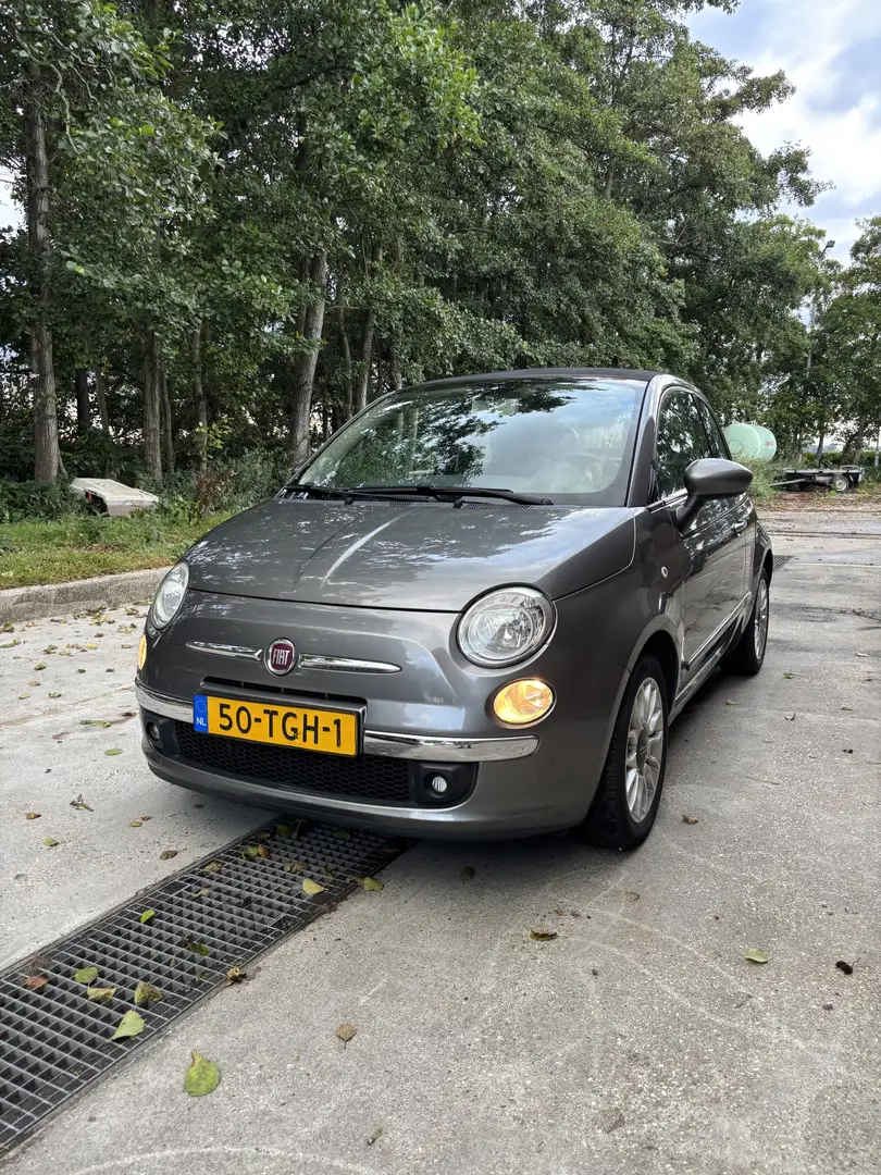 Fiat 500 0.9 TwinAir Cabrio Grijs - 1