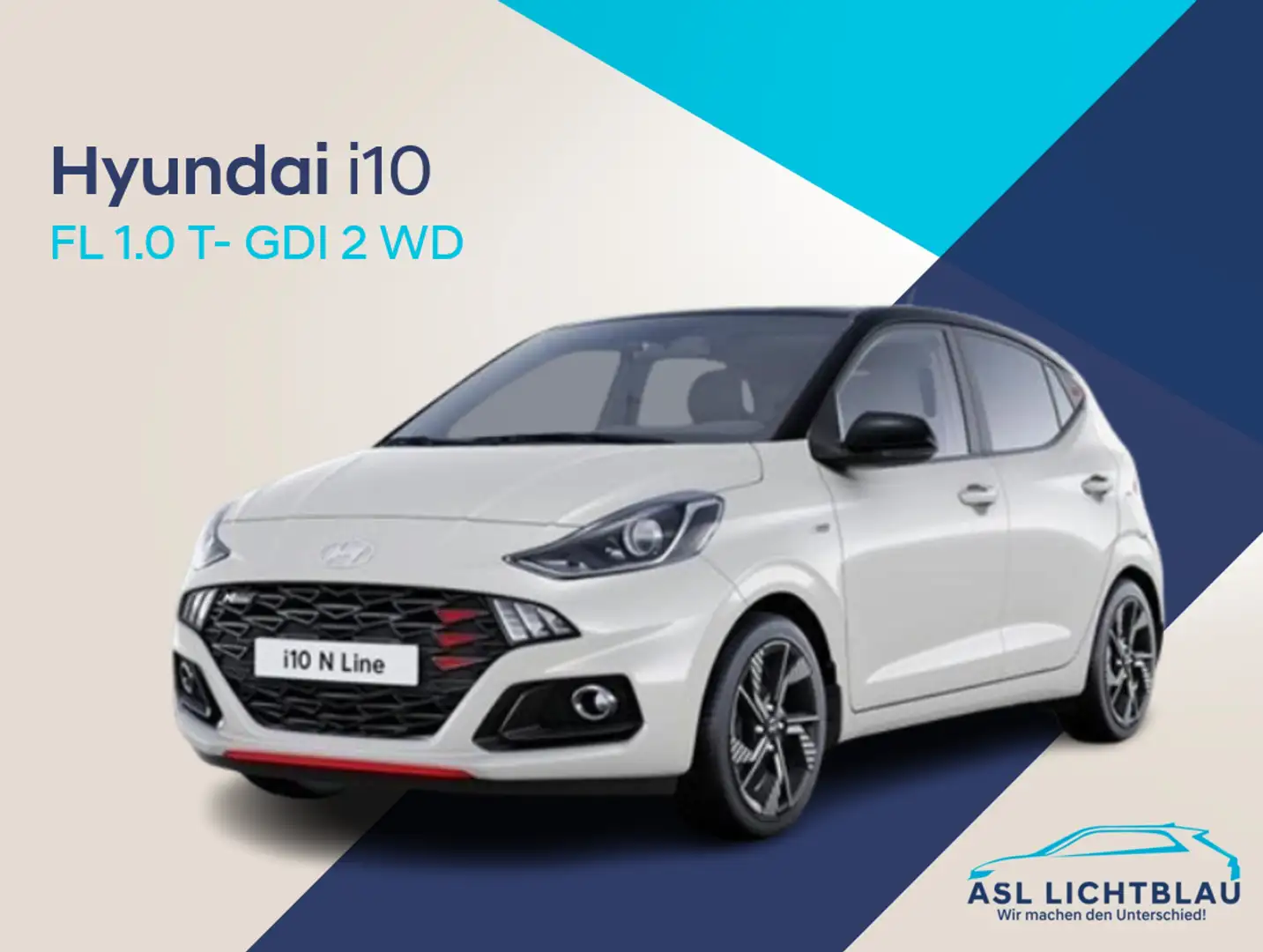 Hyundai i10 FL 1.0 T-GDI N Line mit Dachlackierung Schwarz - 1