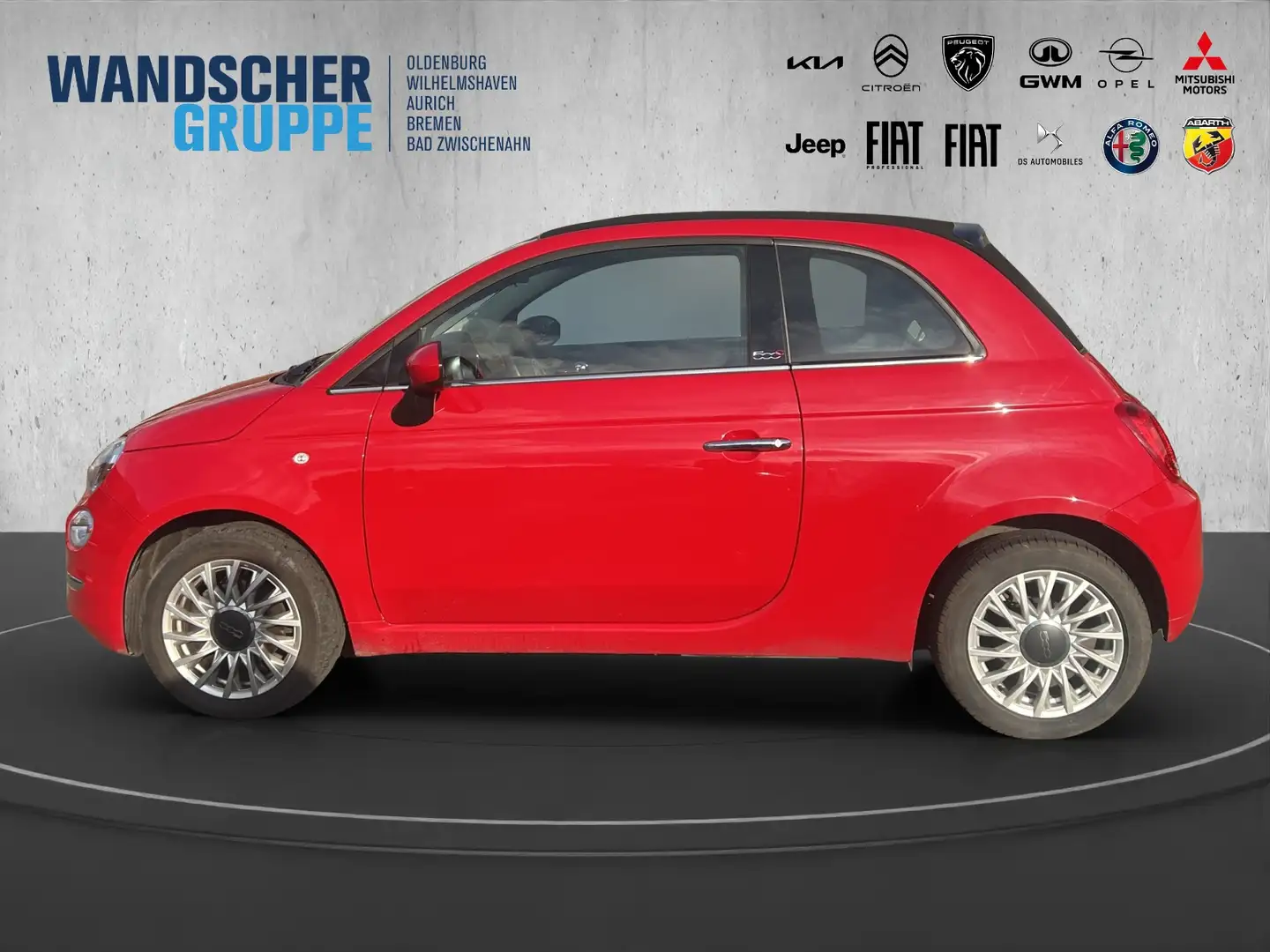 Fiat 500C 1.2 8V Lounge PDC CARPLAY KLIMA LICHTSENSOR Rot - 2