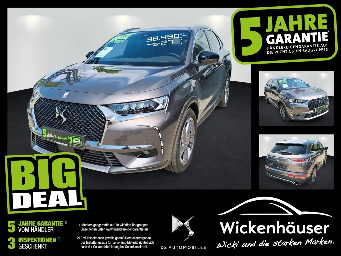 DS Automobiles DS 7 Crossback DS7 Crossback 4x4 Rivoli Leder Massage Kamera Grau - 1