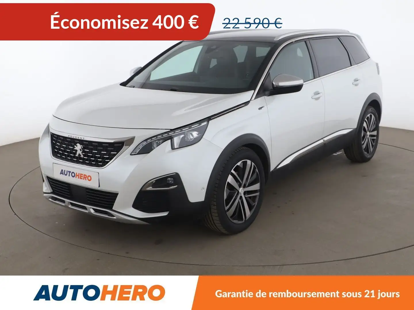 Peugeot 5008 2.0 Blue-HDi GT EAT8 Blanc - 1