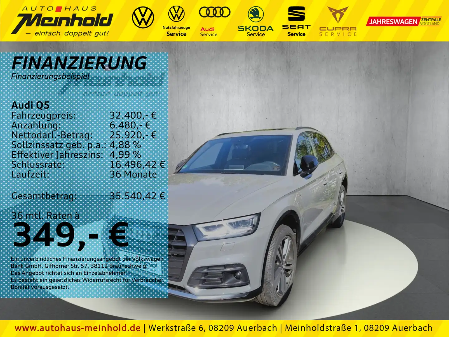 Audi Q5 Sport 40 TDI quattro S tronic S-Line Comp. Grau - 1