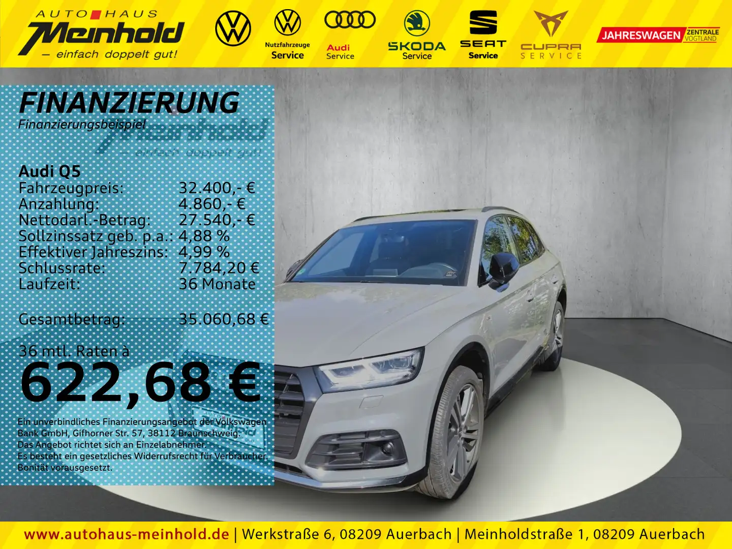 Audi Q5 Sport 40 TDI quattro S tronic S-Line Comp. Gris - 1