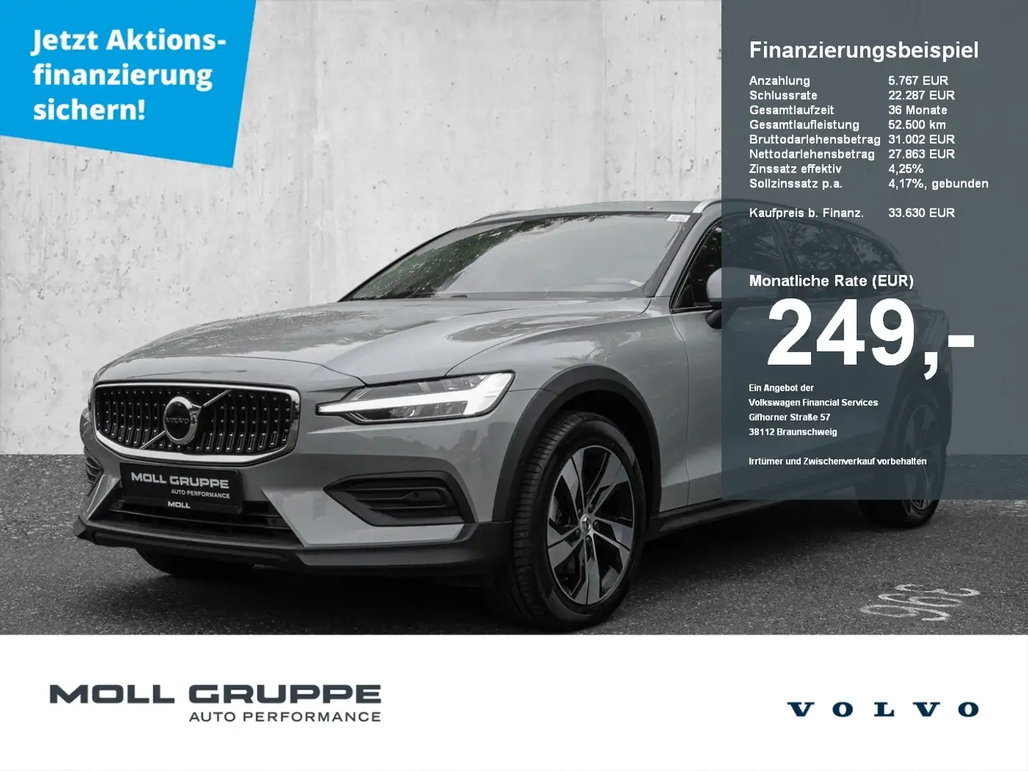 Volvo V60 Cross Country B4 AWD Plus 4xSHZ LED Kamera Grau - 1