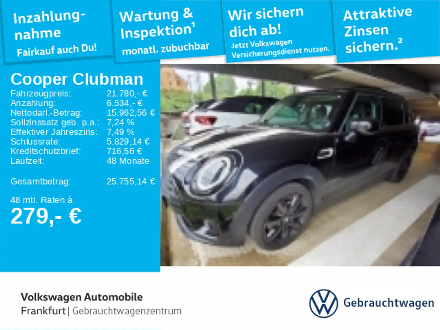 MINI Cooper Clubman Clubman Cooper Classic Trim Automatik Navi LED A Schwarz - 1