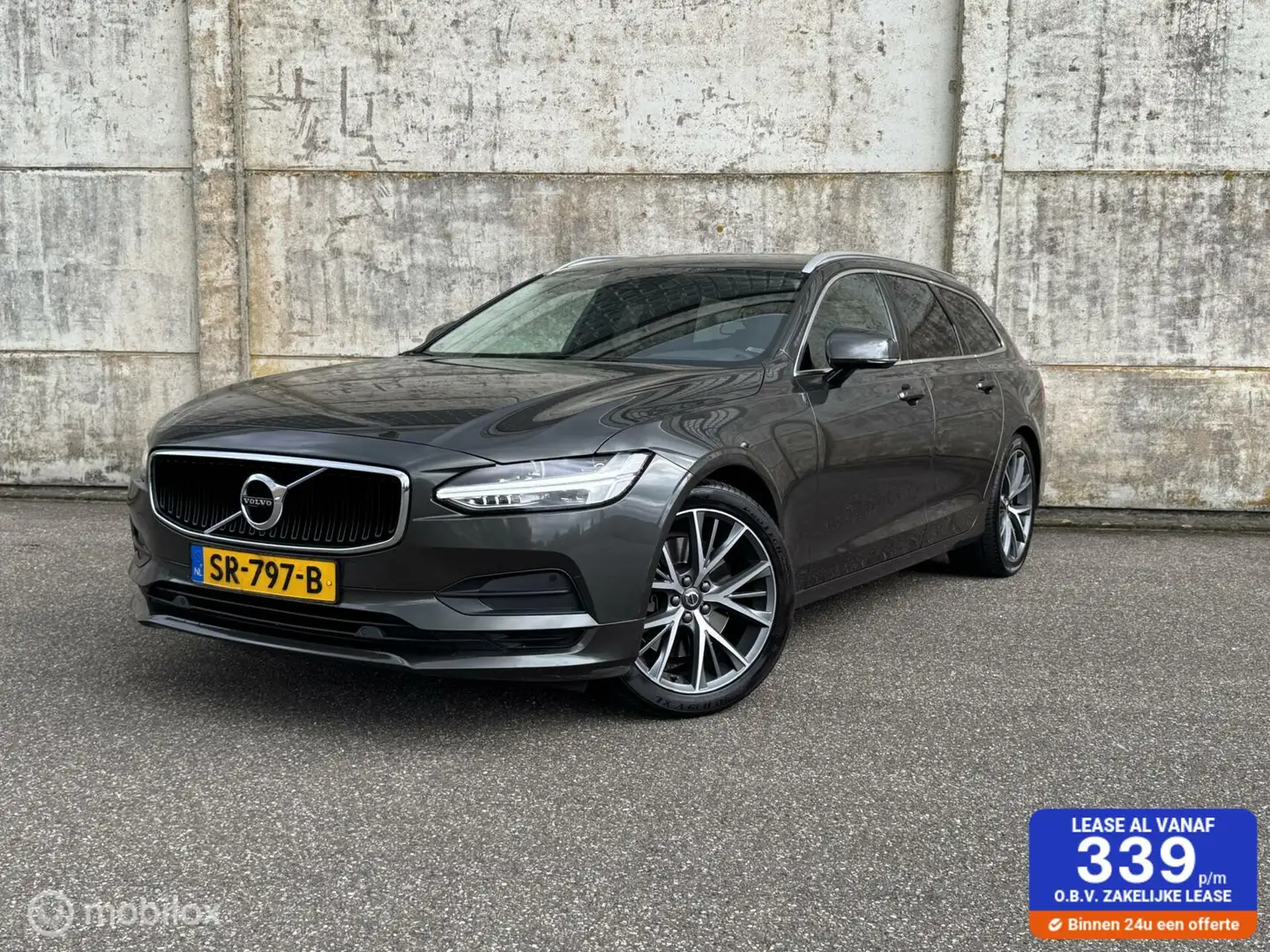 Volvo V90 2.0 T5 90th anniversary edition Leder/Trekhaak/Cam Grijs - 1
