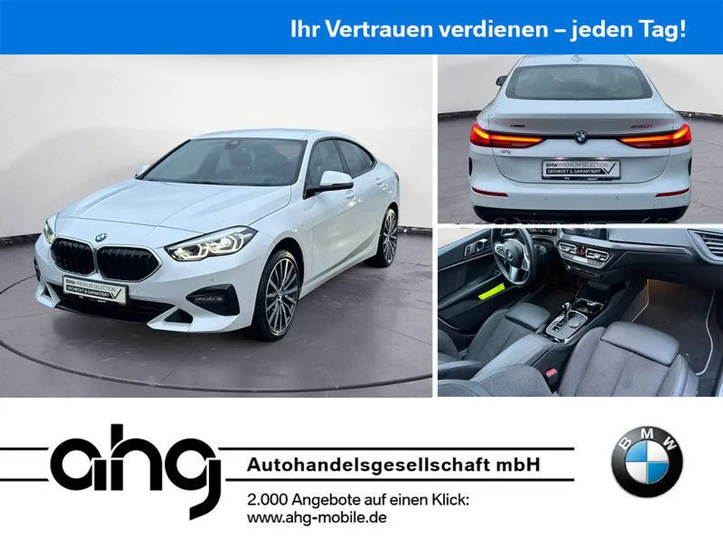 BMW 220i xDrive Gran Coupe Step. Sport Line Aut. PDC Weiß - 1