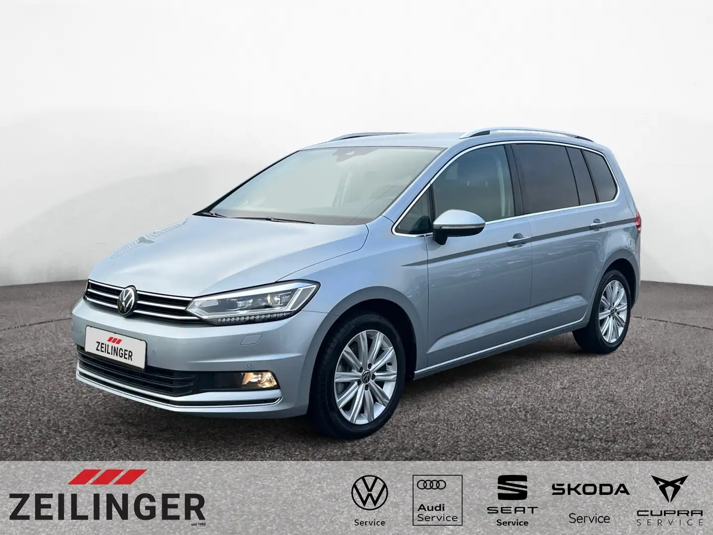 Volkswagen Touran Highline TSI DSG|7-S|AHK|eHECK|NAVI|ACC Silber - 1