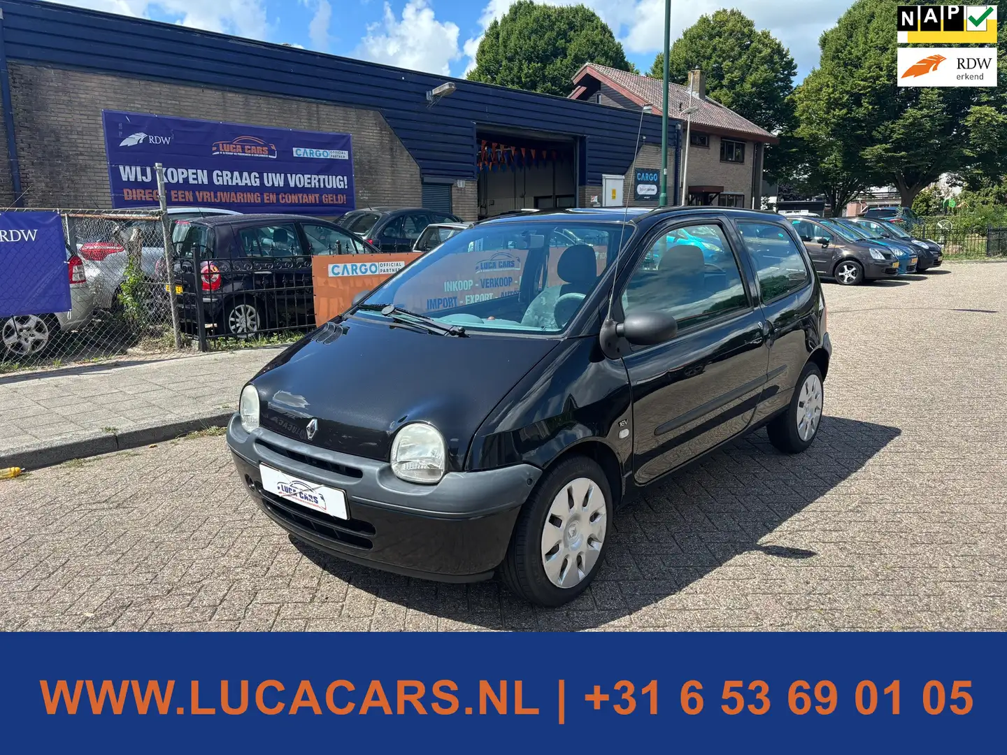 Renault Twingo 1.2-16V Emotion AIRCO IJSKOUD! Zwart - 1