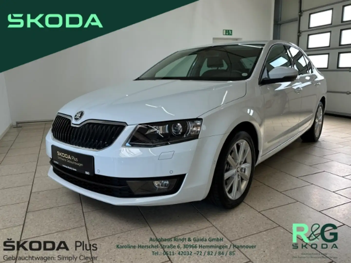 Skoda Octavia Elegance 1.4 TSI DSG Navi SHZ Xenon Temp PDC Weiß - 1