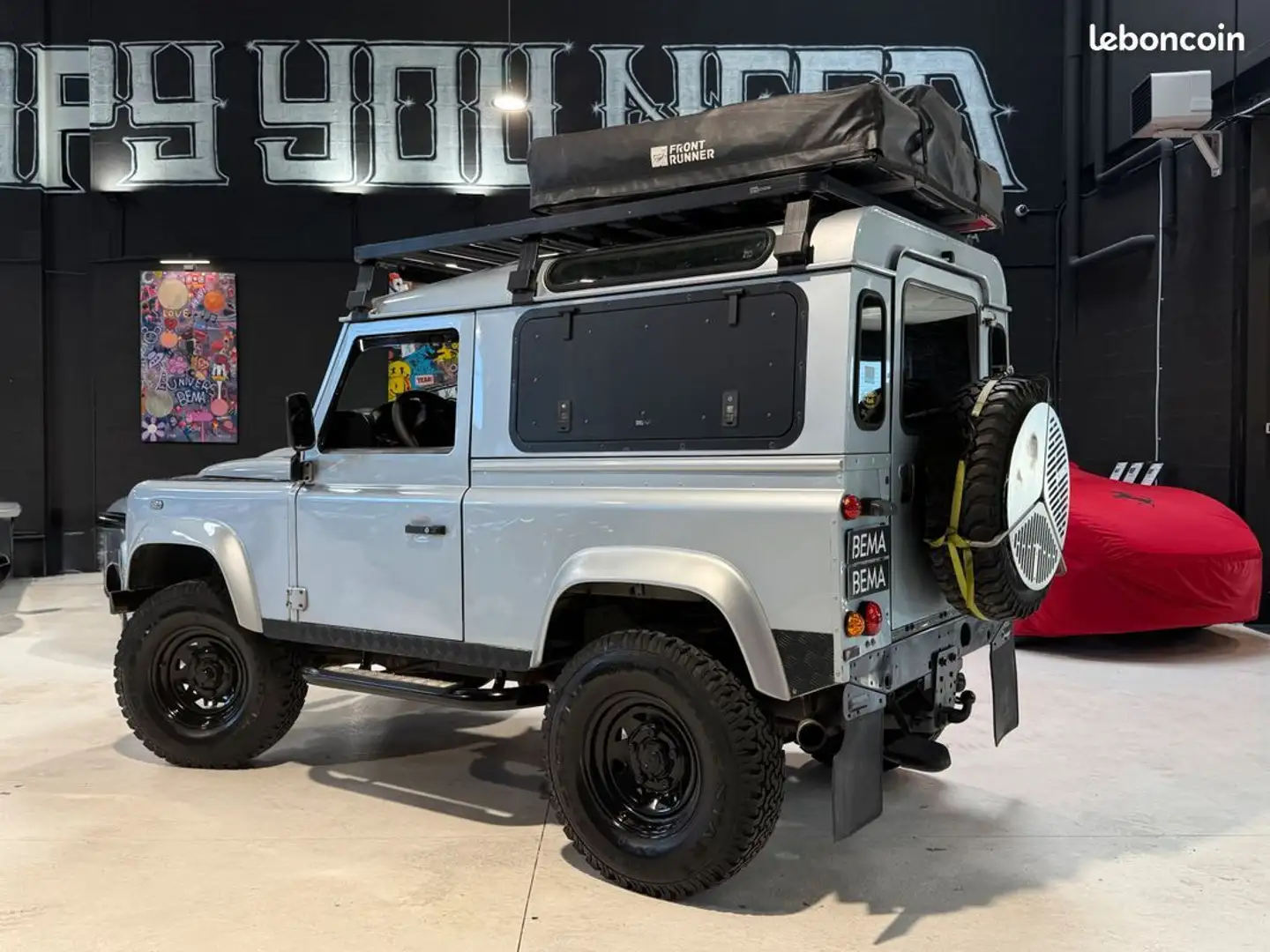 Land Rover Defender Land Rover 90 TD4 Préparé RAID avec tente | CG CTTE Kit rehausse %2B5cm Silber - 2