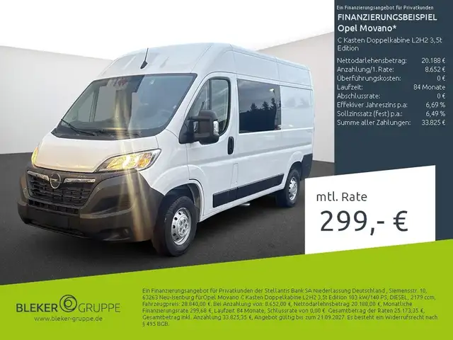 2022 Opel Movano in White for sale