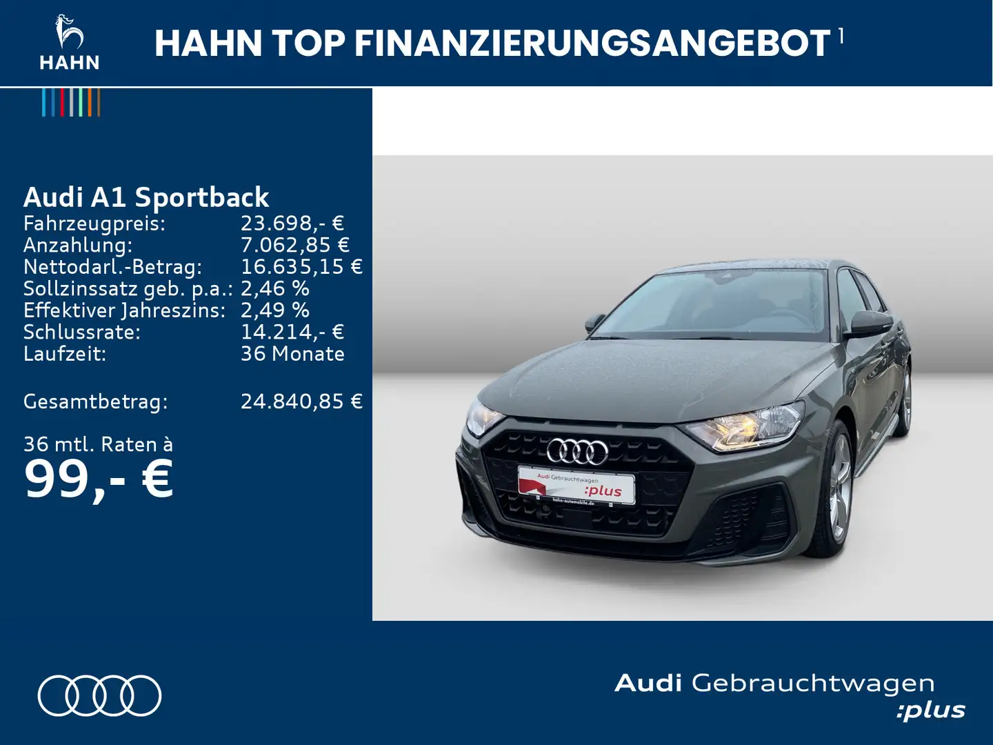 Audi A1 25TFSI 5-Gang S line Navi ACC Sitzh Grijs - 2