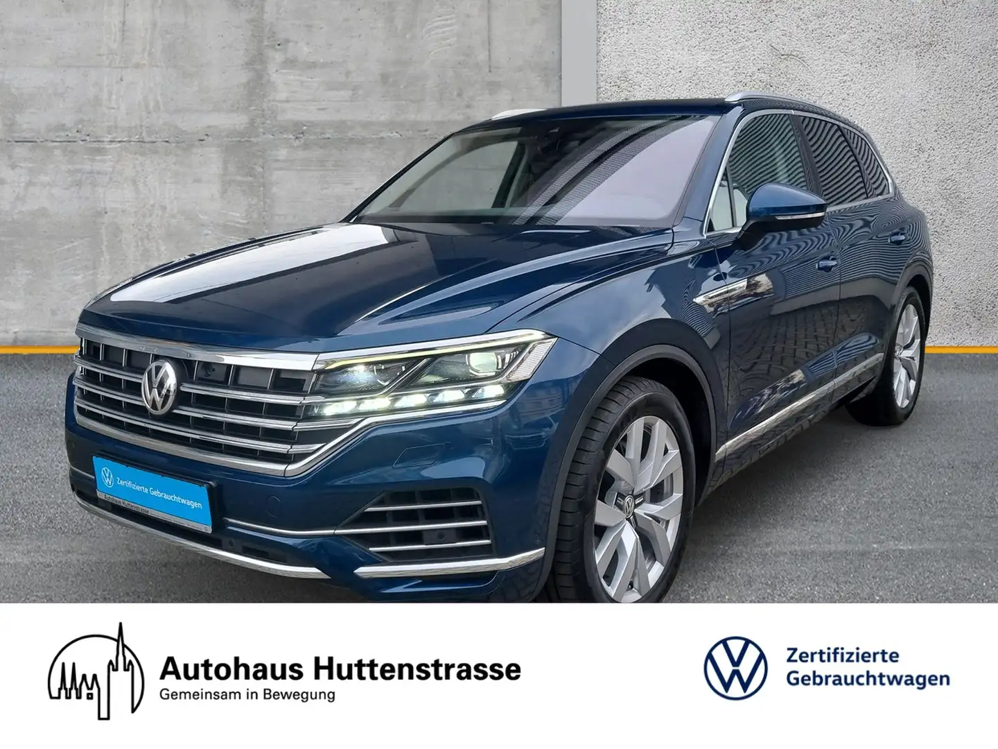Volkswagen Touareg 3.0 TDI 4M Elegance AHK MATRIX PANOD.STANDH.LUFTF. Blau - 1