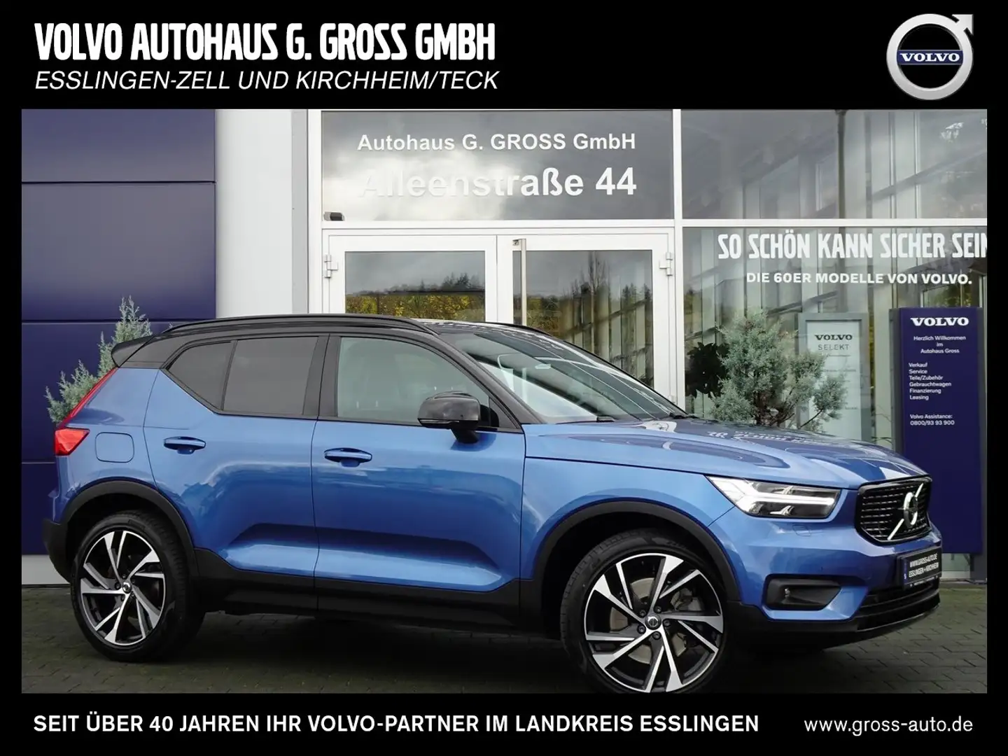 Volvo XC40 T5 Recharge Geartronic R-Design Bleu - 1