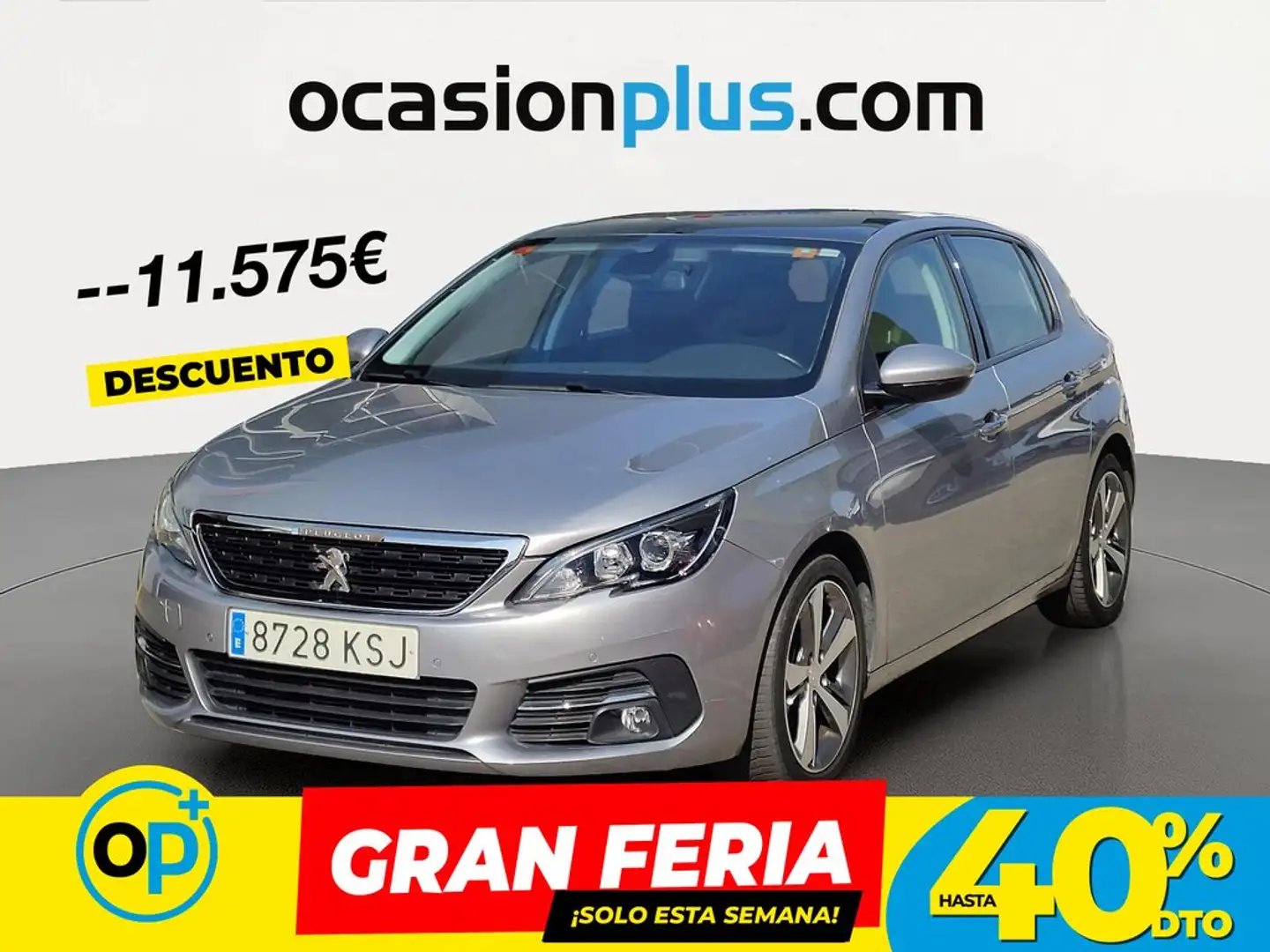 Peugeot 308 1.2 PureTech S&S Active EAT6 130 Gris - 1