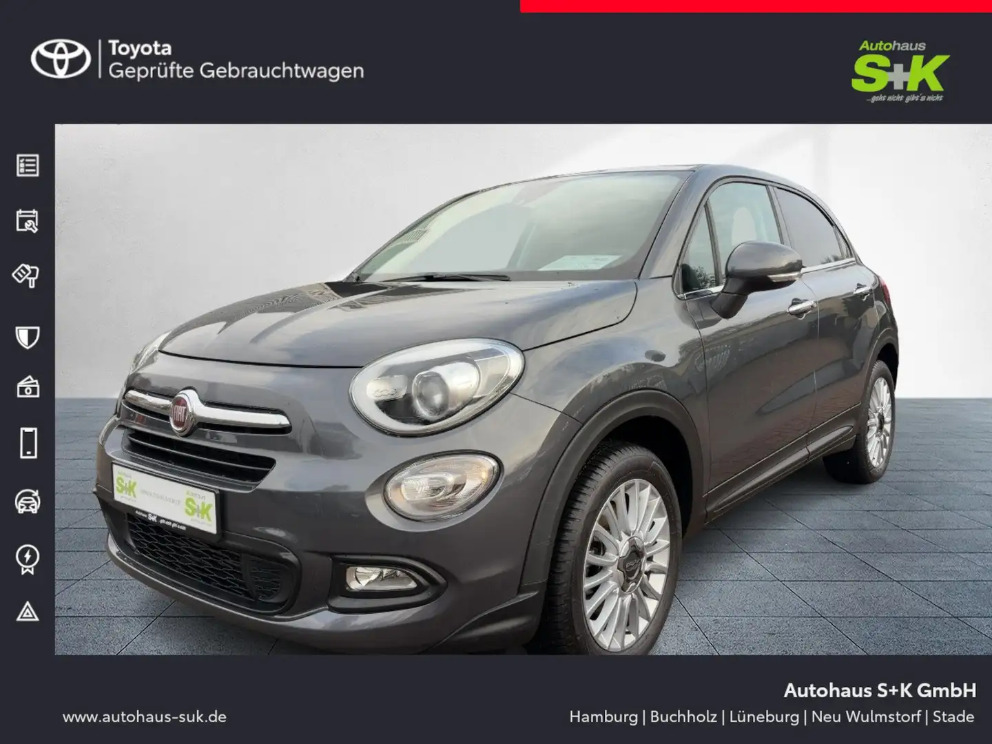 Fiat 500X Lounge++SHZ+KLIMA+TEMPOMAT+NAVI+ALLWETTER++ Grau - 1
