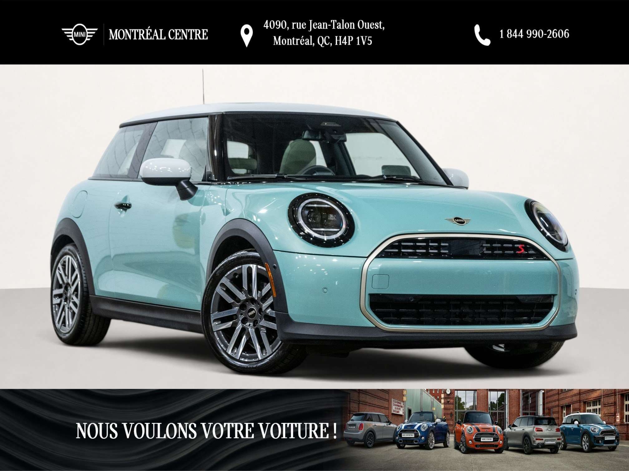 2026 MINI 3 Door Cooper S | Ligne Premier | Accès confort | Ciel de