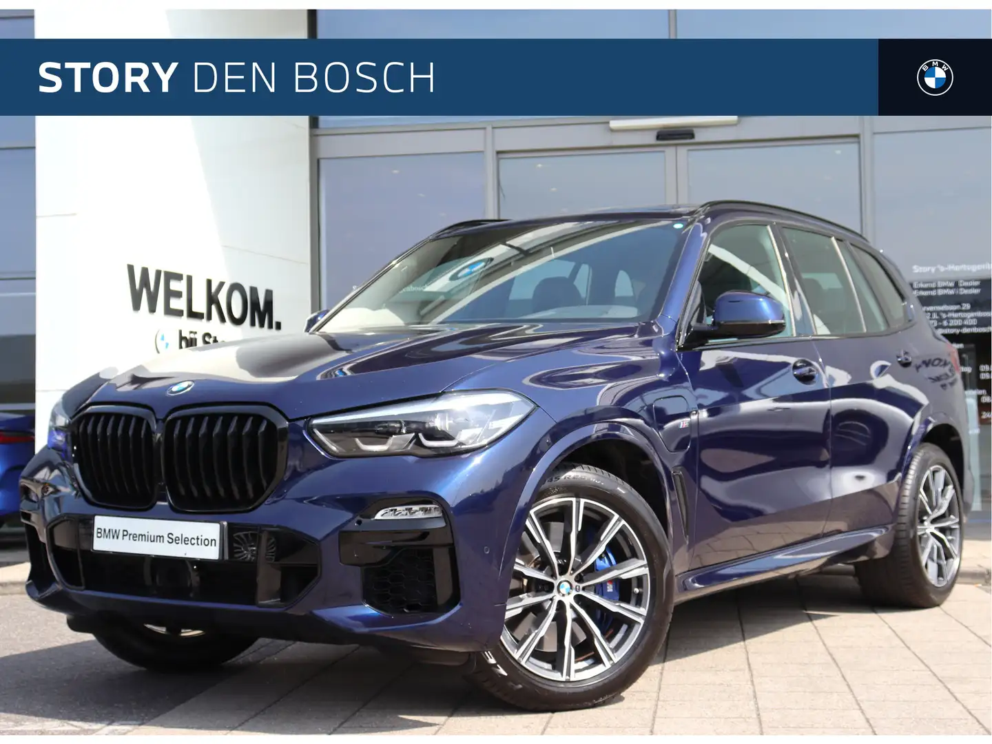 BMW X5 xDrive45e High Executive M Sport Automaat / Panora Blauw - 1