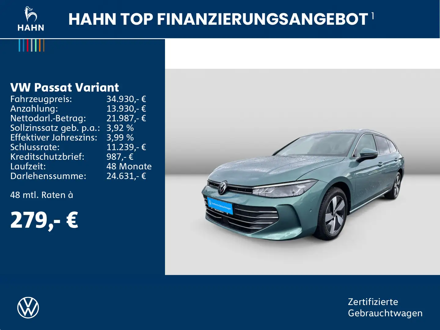 Volkswagen Passat Variant 1.5 eTSI DSG Business HUD AHK Nav Groen - 2