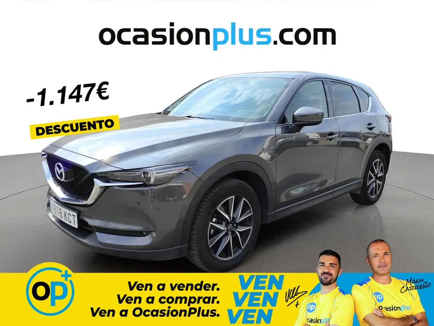 Mazda CX-5 2.2D Zenith 2WD 110Kw Gris - 1