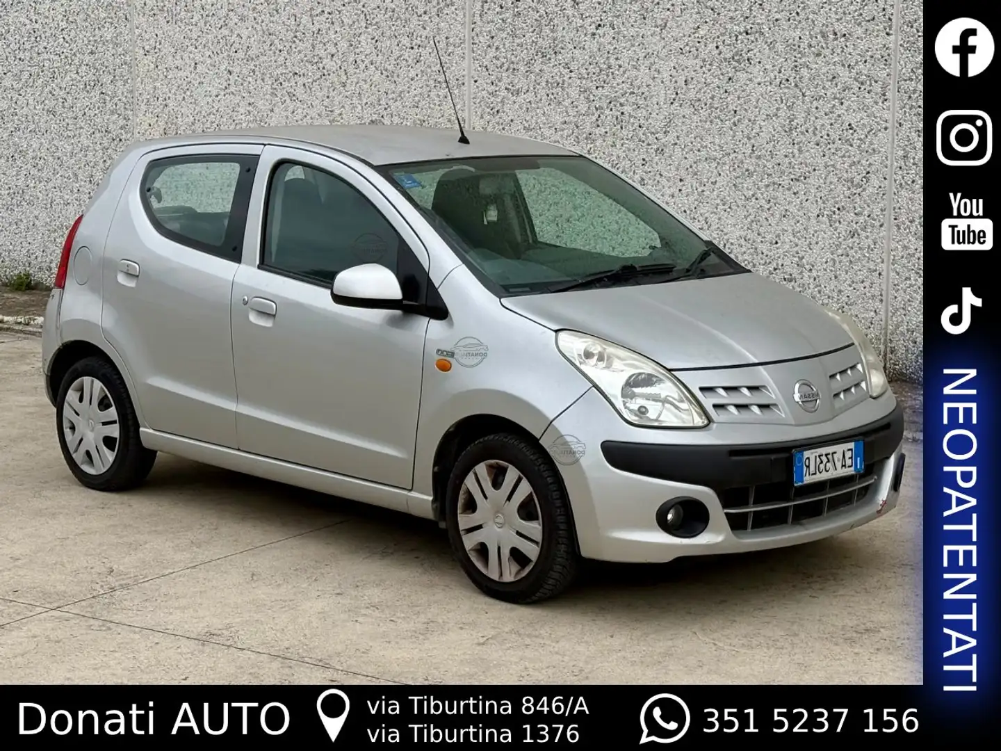 Nissan Pixo GPL Neopatentati 5 porte Euro5 Argento - 1
